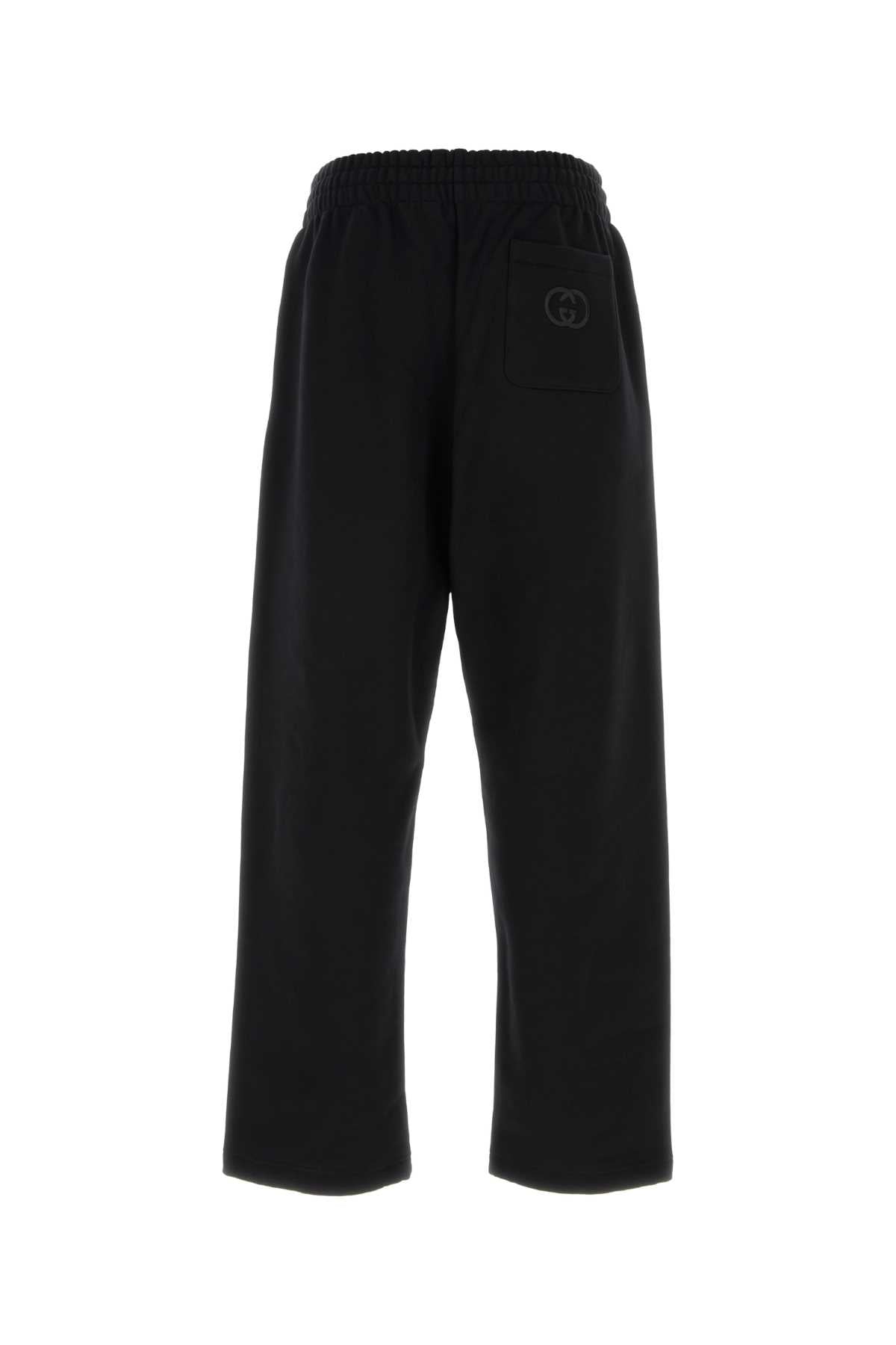 Gucci Men Black Cotton Joggers GUCCI