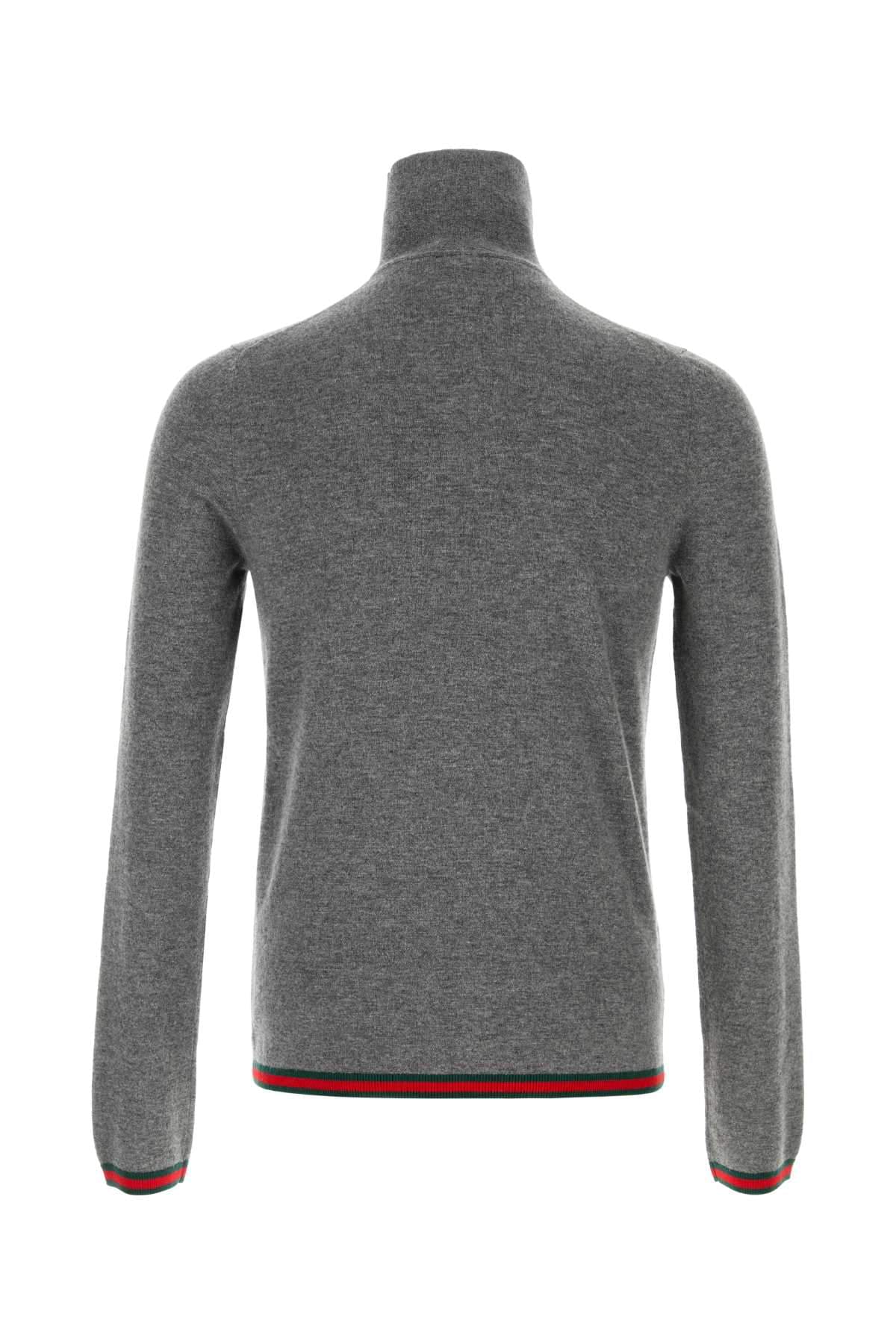 Gucci Men Grey Cashmere Sweater GUCCI