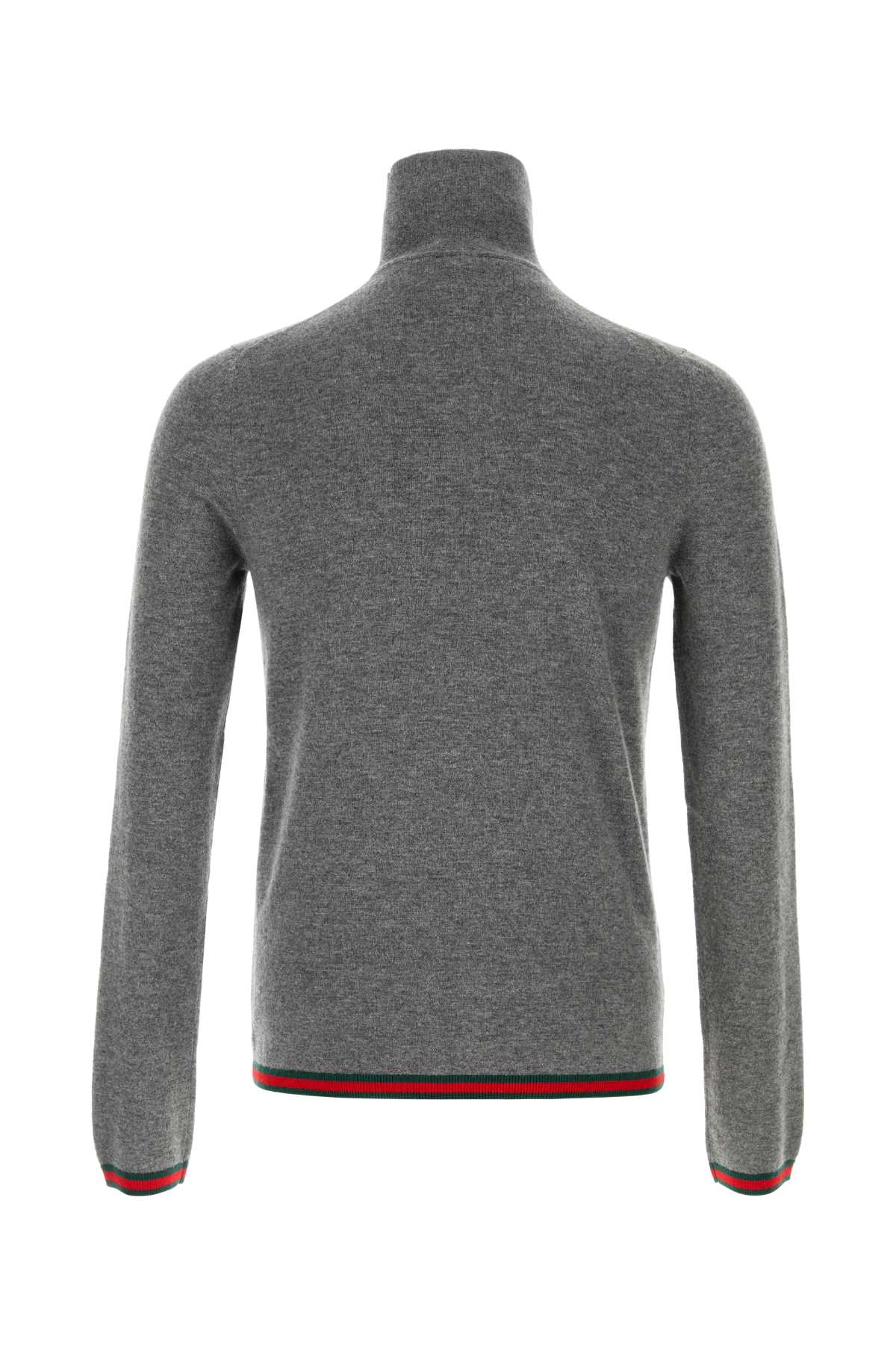 Gucci Men Grey Cashmere Sweater GUCCI