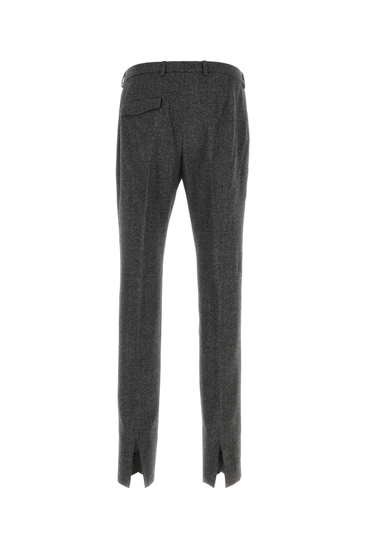 Gucci Men Melange Charcoal Wool Pant GUCCI