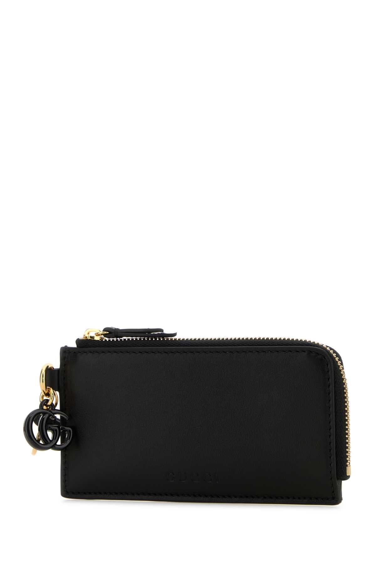 Gucci Women Black Leather Card Holder GUCCI