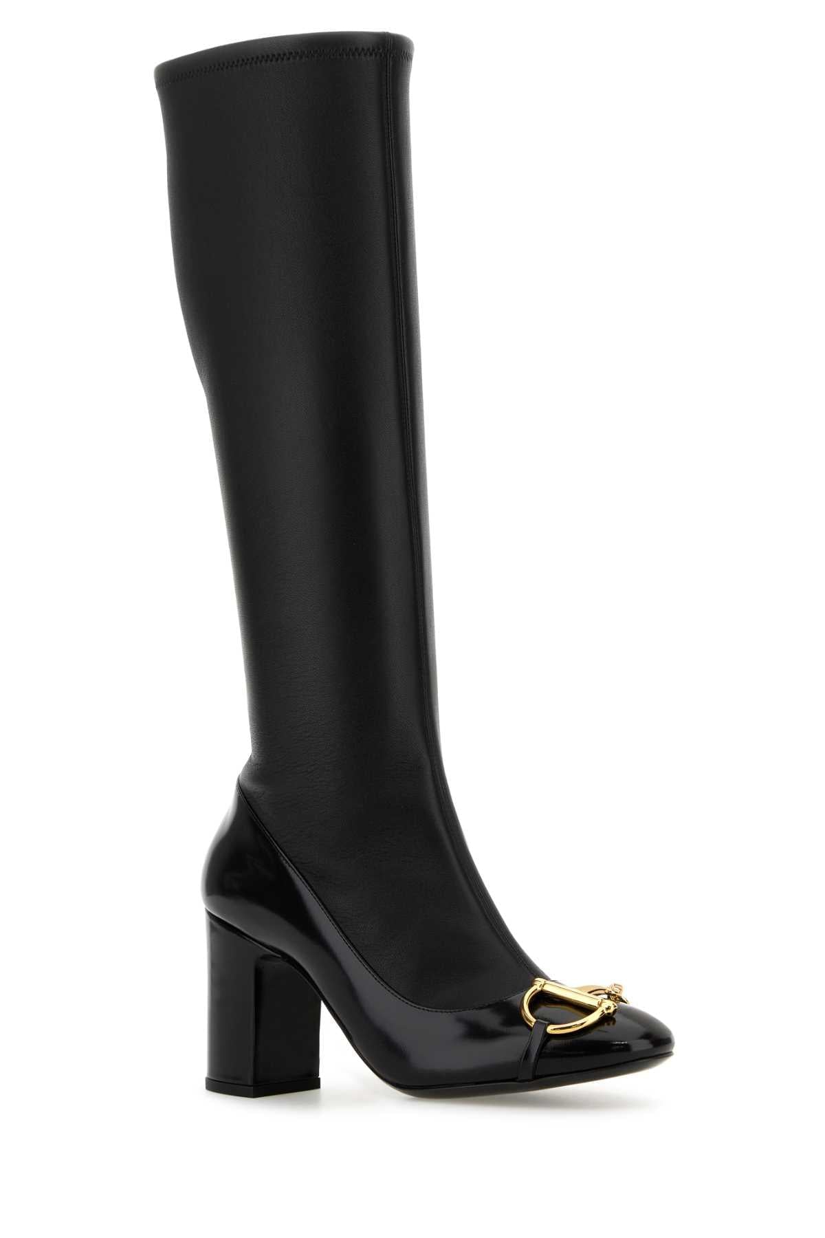 Gucci Women Black Leather Boots GUCCI