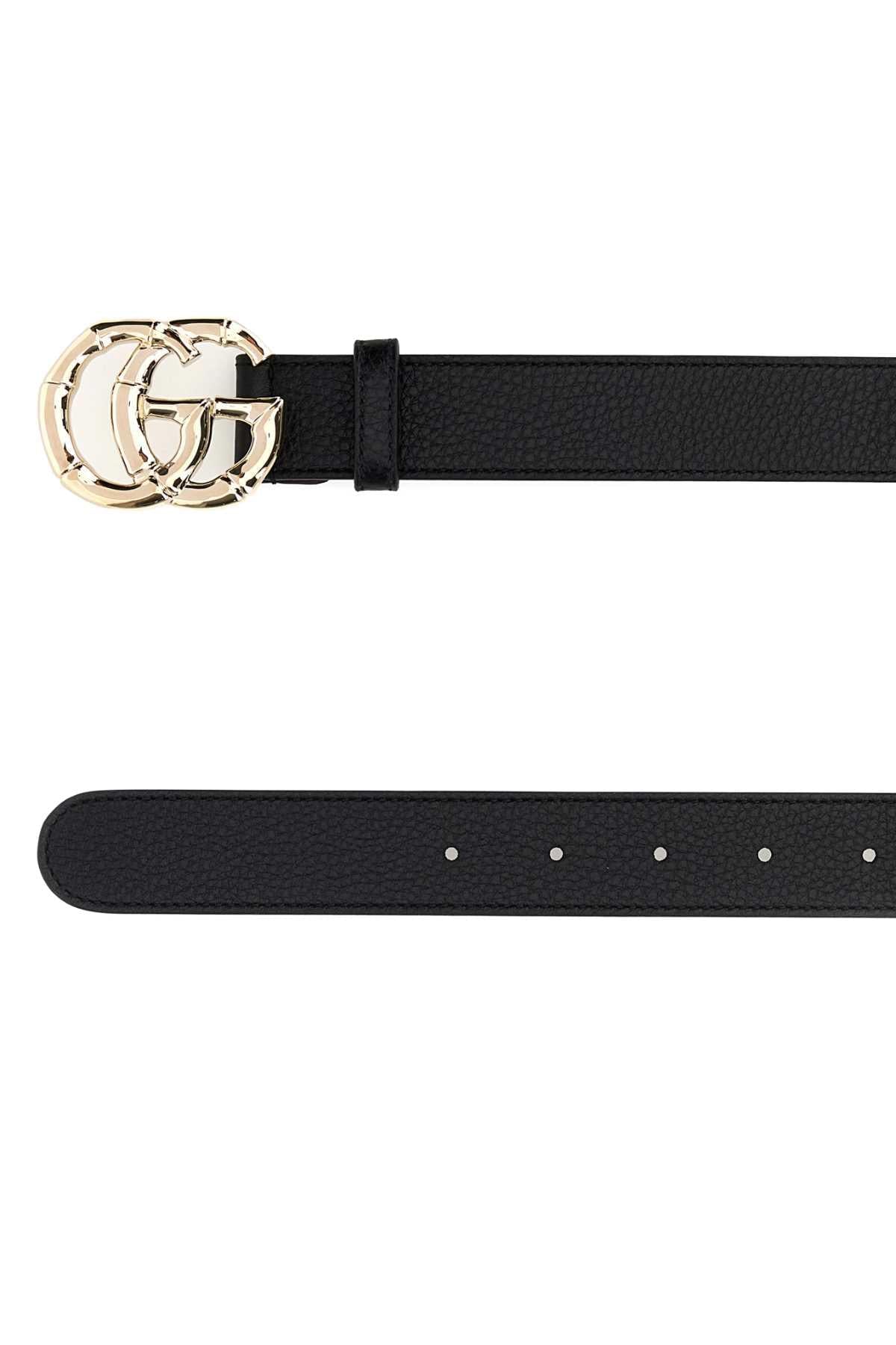 Gucci Women Black Leather Belt GUCCI
