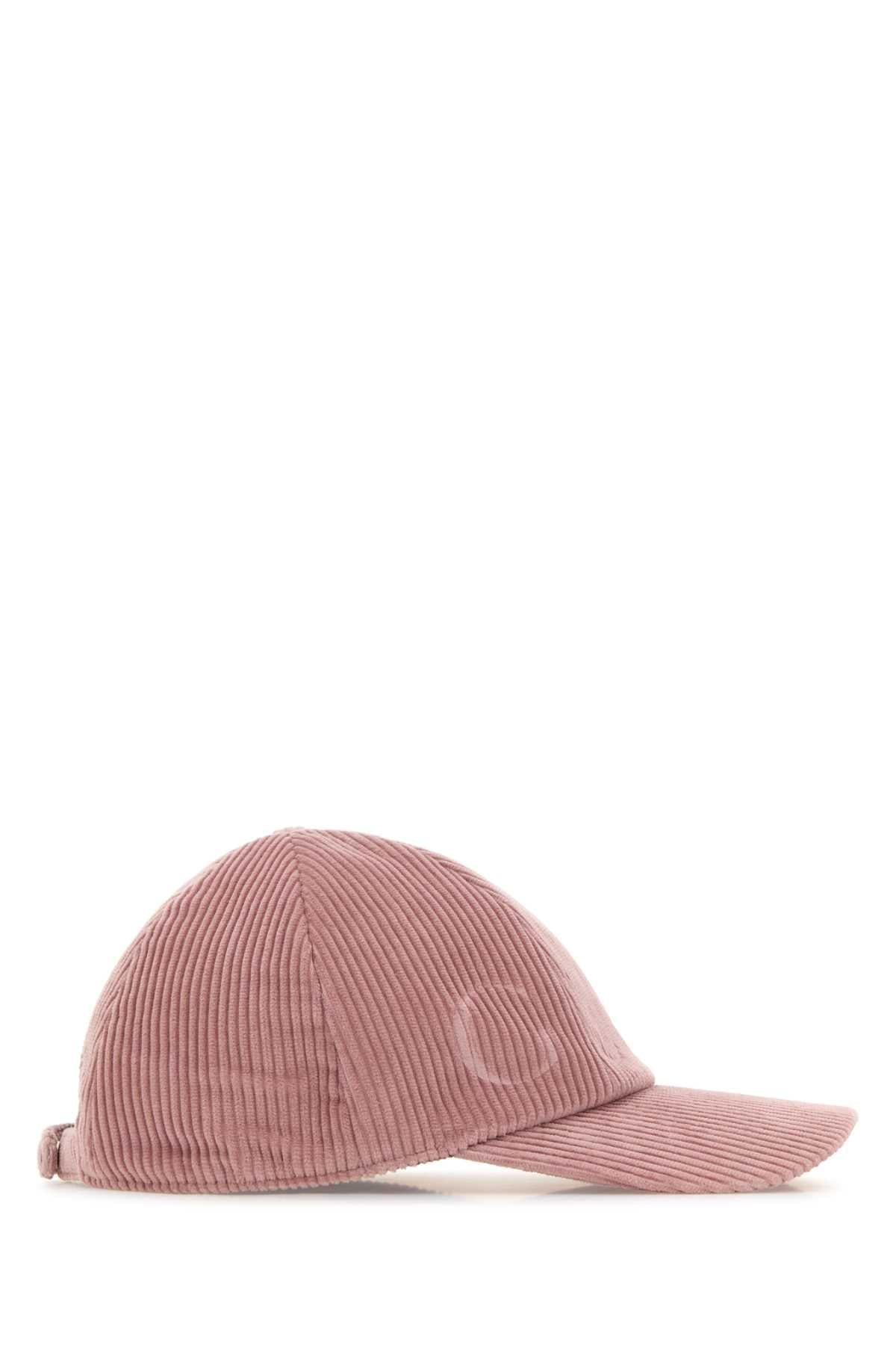 Gucci Women Pink Corduroy Baseball Cap GUCCI