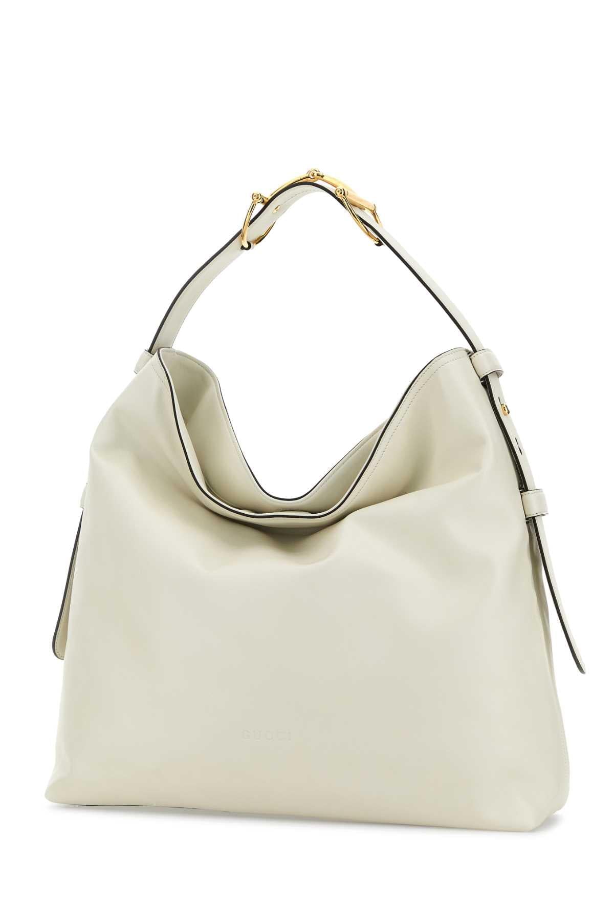 Gucci Women White Leather Large Gucci Beatrix Shopping Bag GUCCI