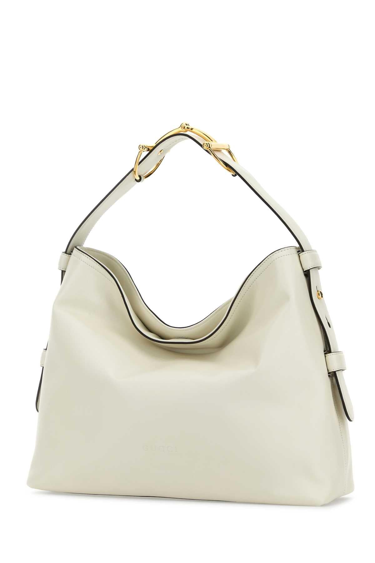 Gucci Women White Leather Medium Gucci Beatrix Shopping Bag GUCCI