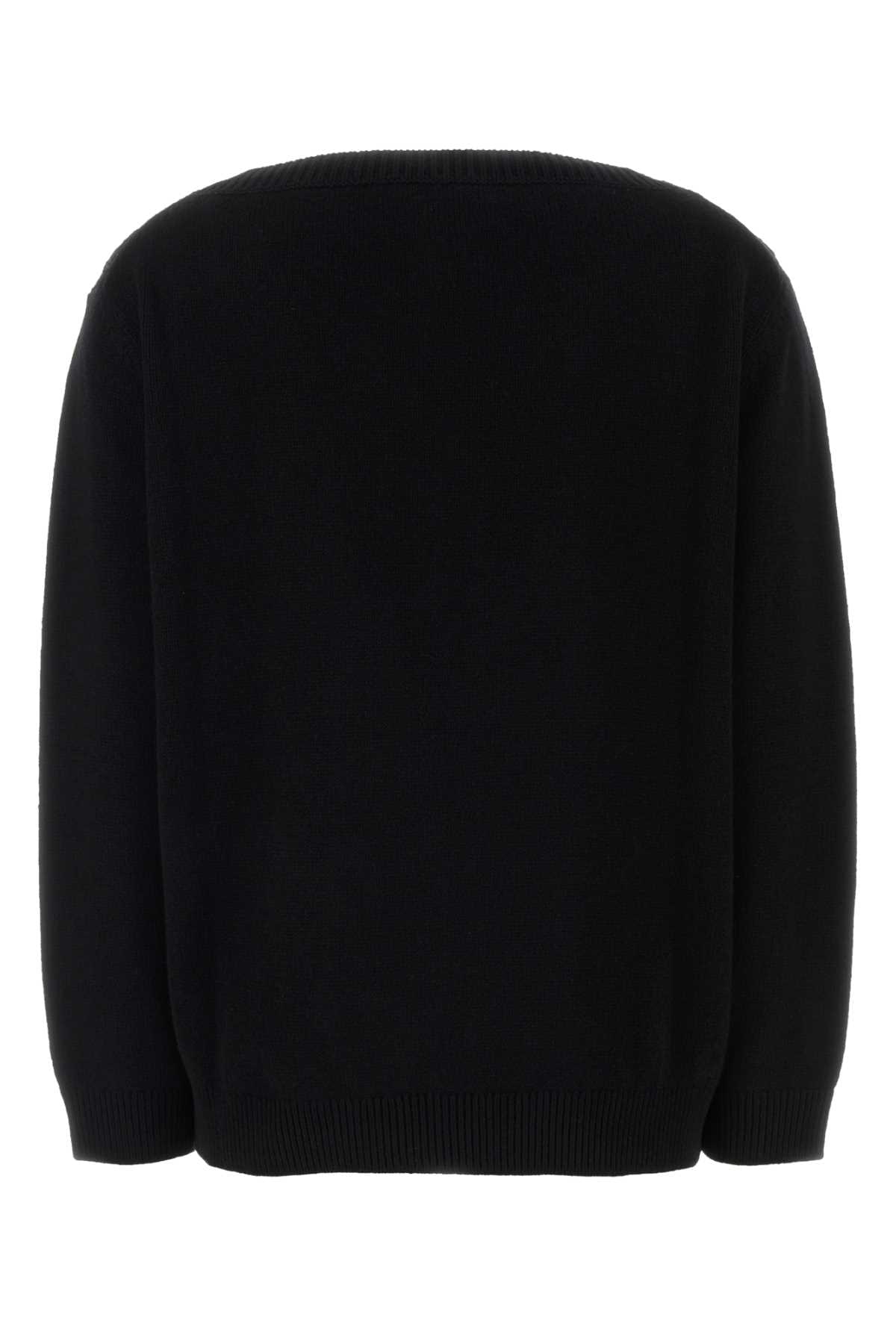 Gucci Women Black Wool Blend Oversize Sweater GUCCI