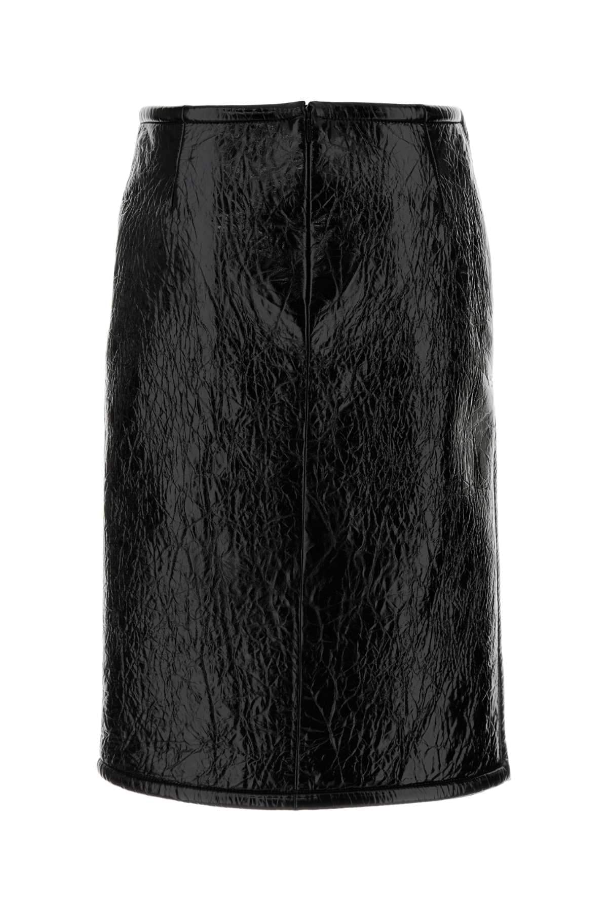 Gucci Women Black Leather Skirt GUCCI