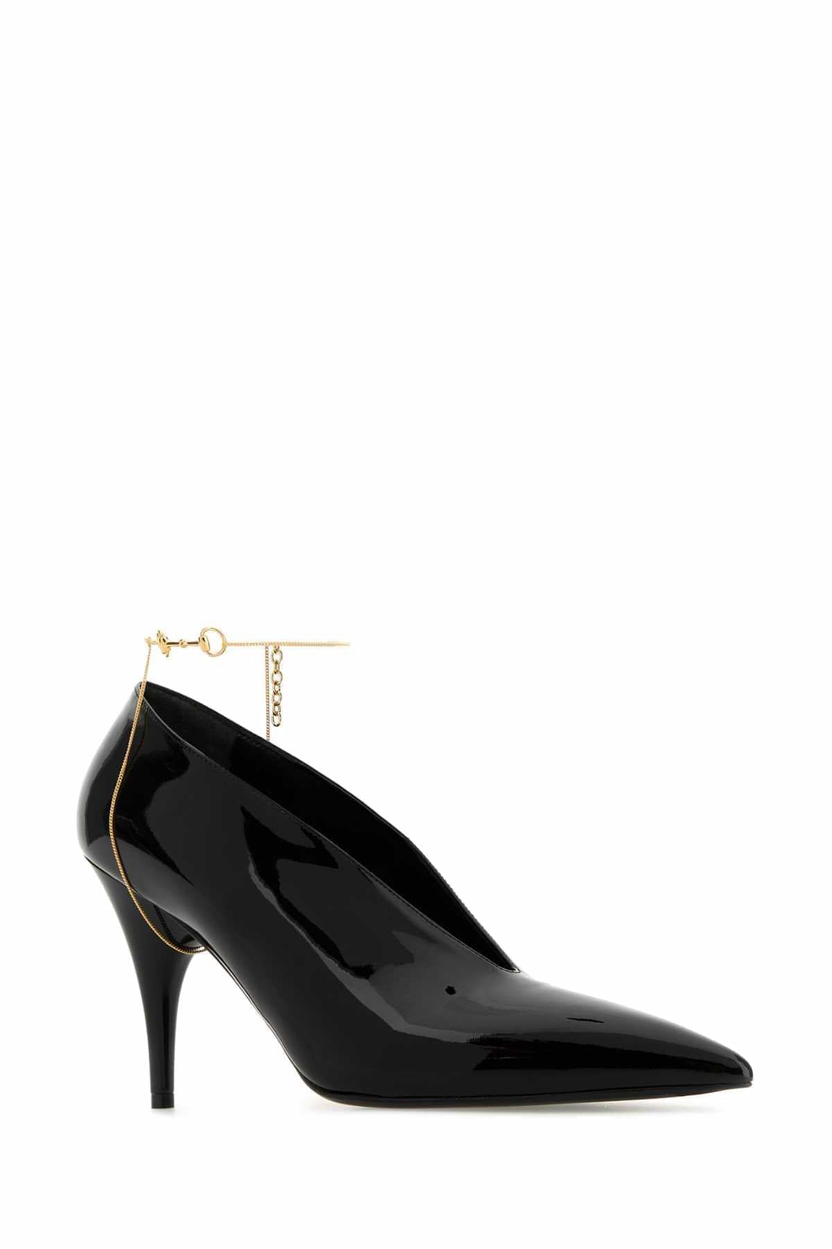 Gucci Women Black Leather Gucci 97 Pumps GUCCI