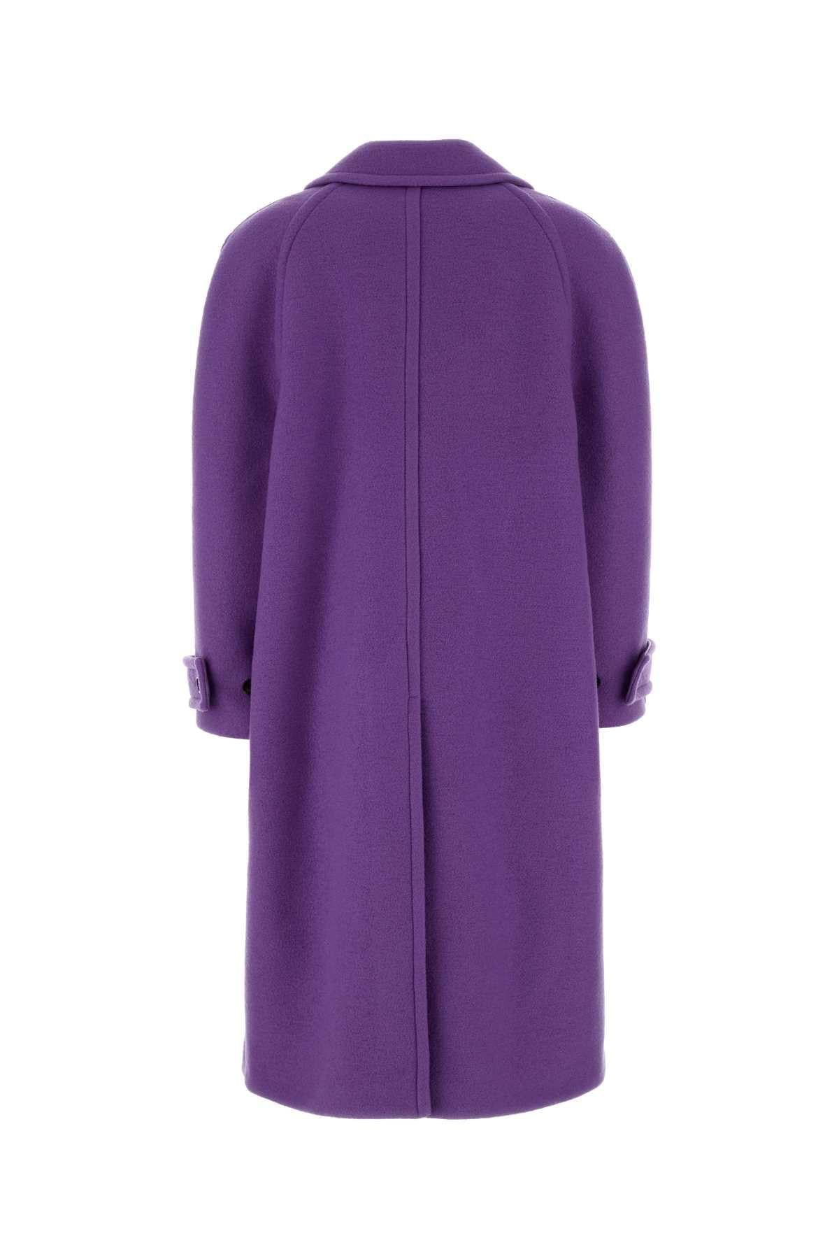 Gucci Women Purple Wool Blend Coat GUCCI