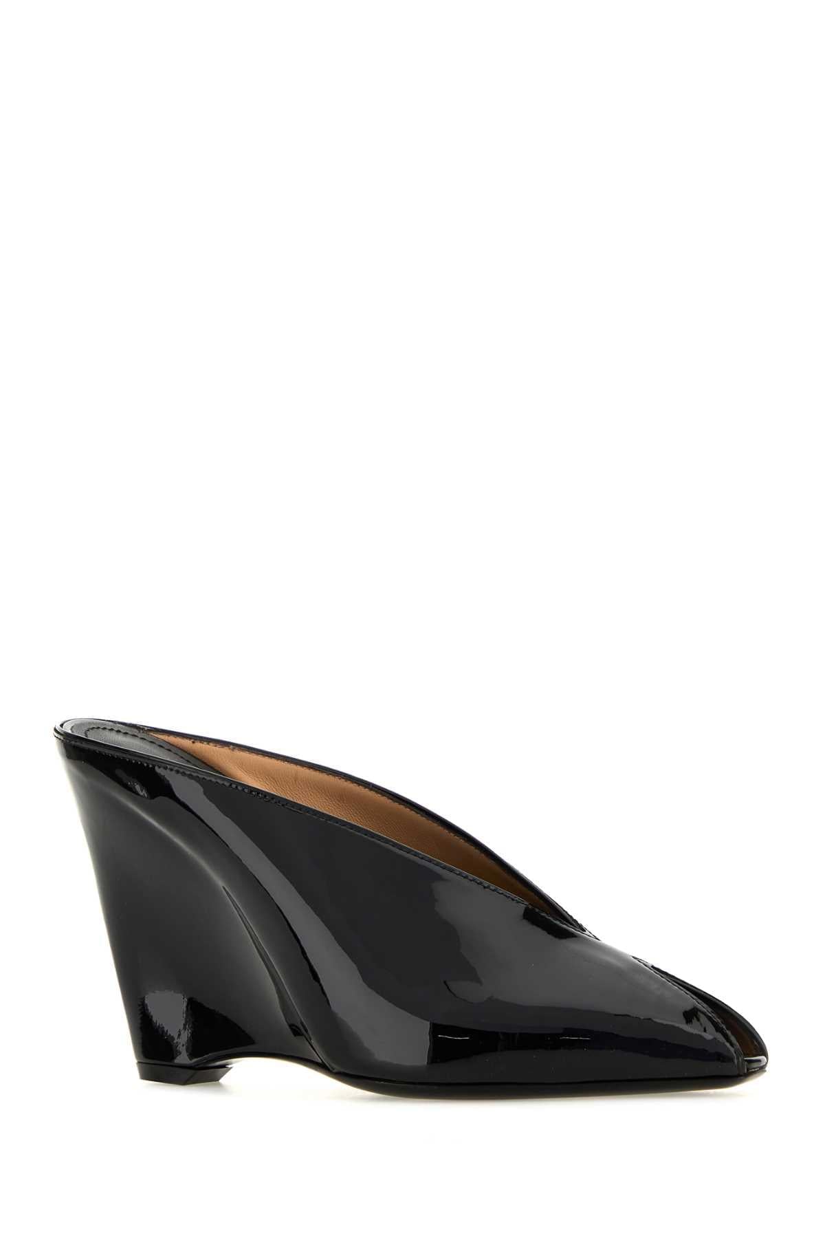 Salvatore Ferragamo Women Black Leather Alicia 95 Mules FERRAGAMO
