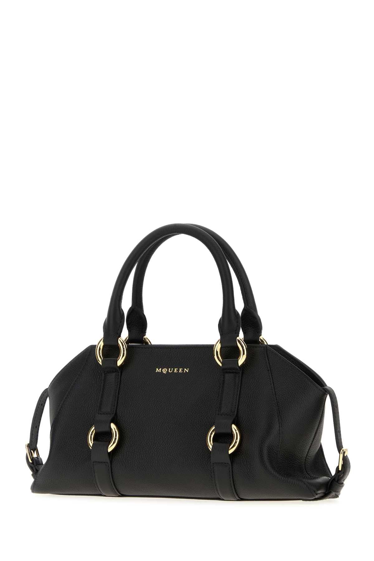 Alexander Mcqueen Women Black Leather Small Farringdon Handbag ALEXANDER MCQUEEN