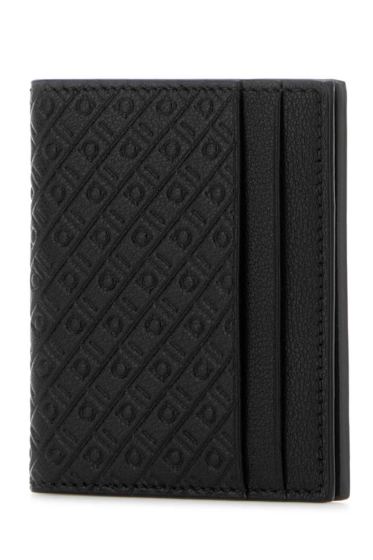 Salvatore Ferragamo Men Black Leather Card Holder FERRAGAMO