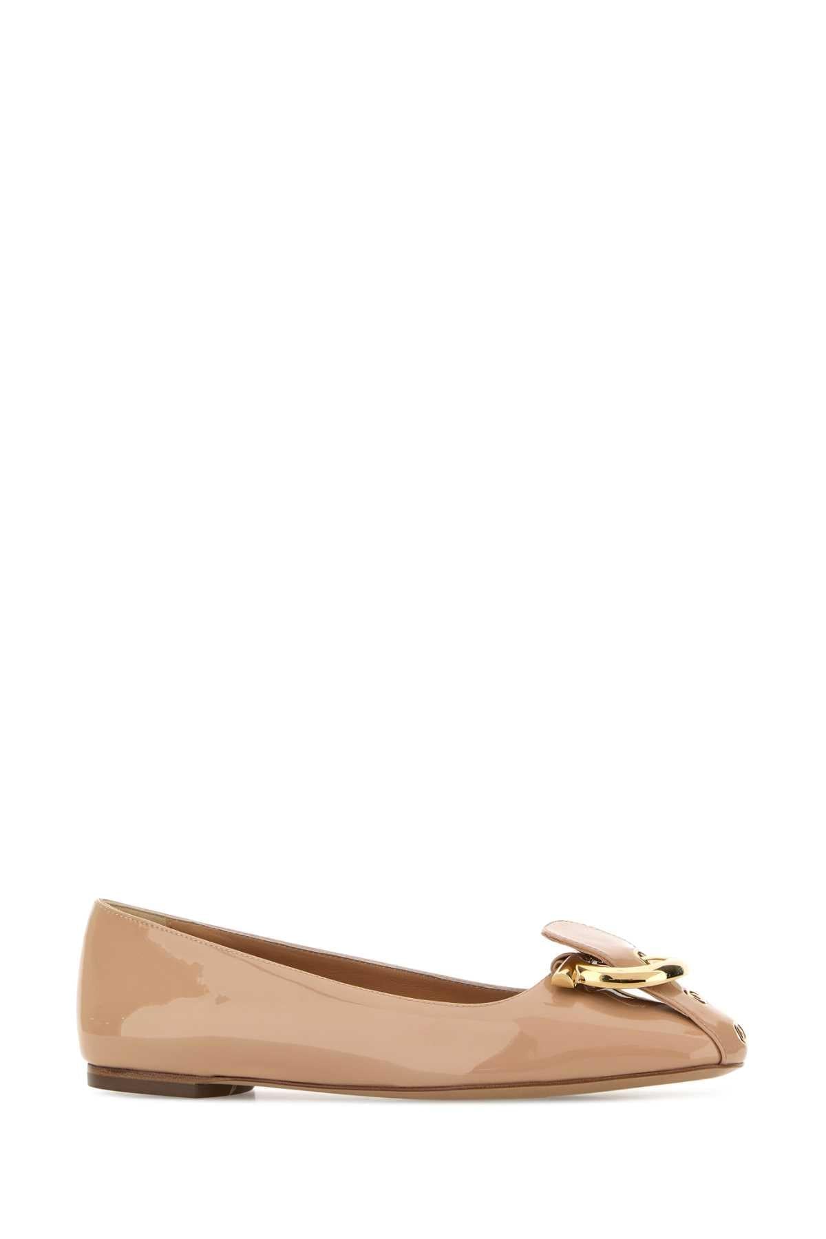 Salvatore Ferragamo Women Skin Pink Leather Oxide Ballerinas FERRAGAMO