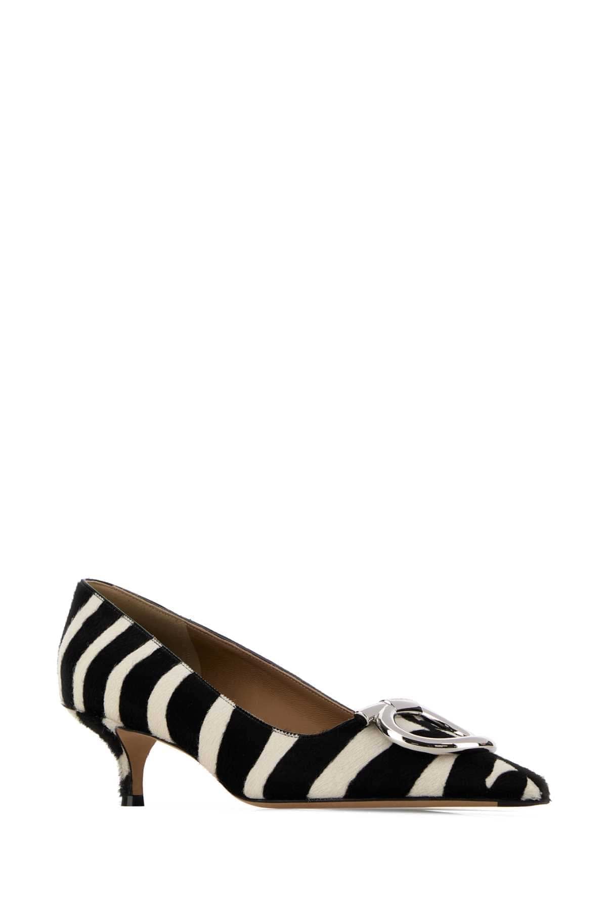 Salvatore Ferragamo Women Printed Calf Hair Lara 40 Pumps FERRAGAMO