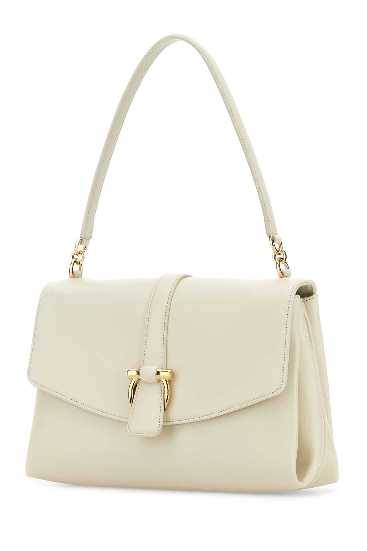 Salvatore Ferragamo Women Ivory Leather Shoulder Bag FERRAGAMO