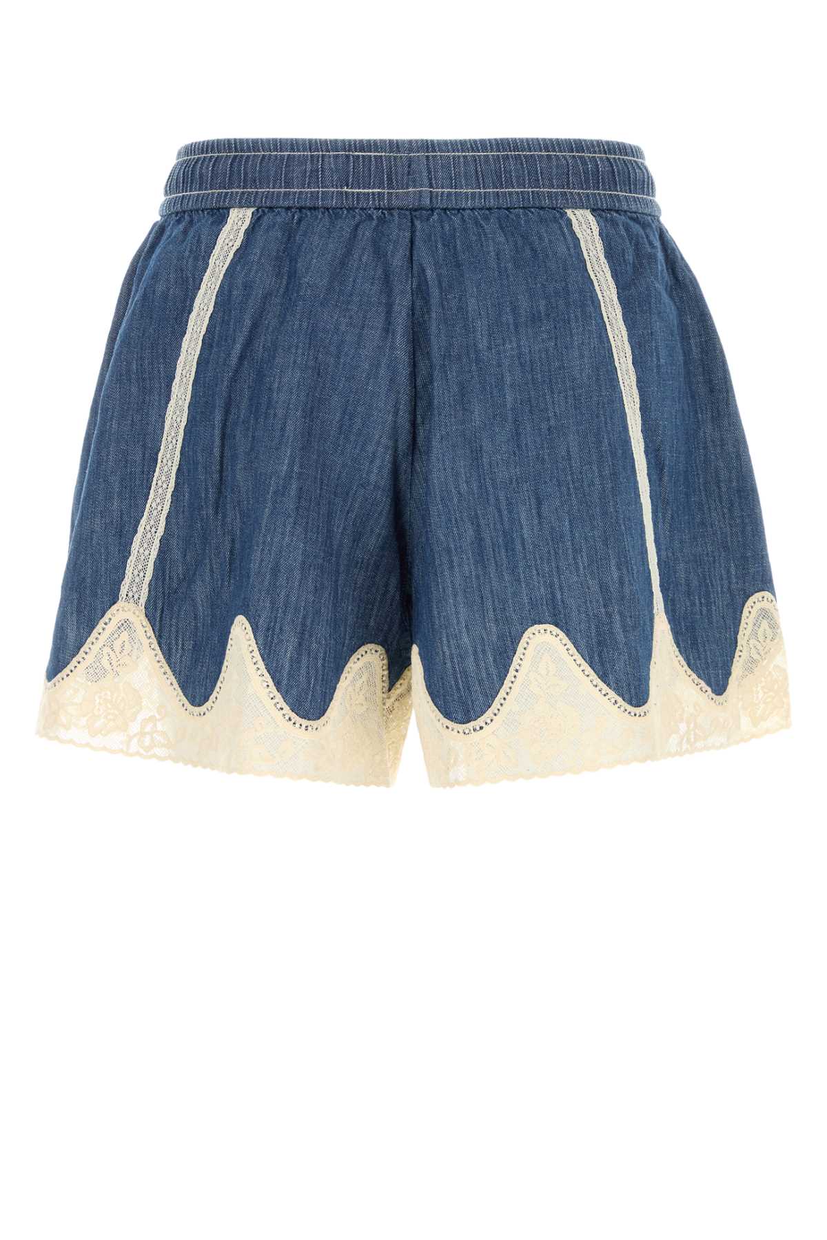 Zimmermann Women Blue Denim Awaken Shorts ZIMMERMANN