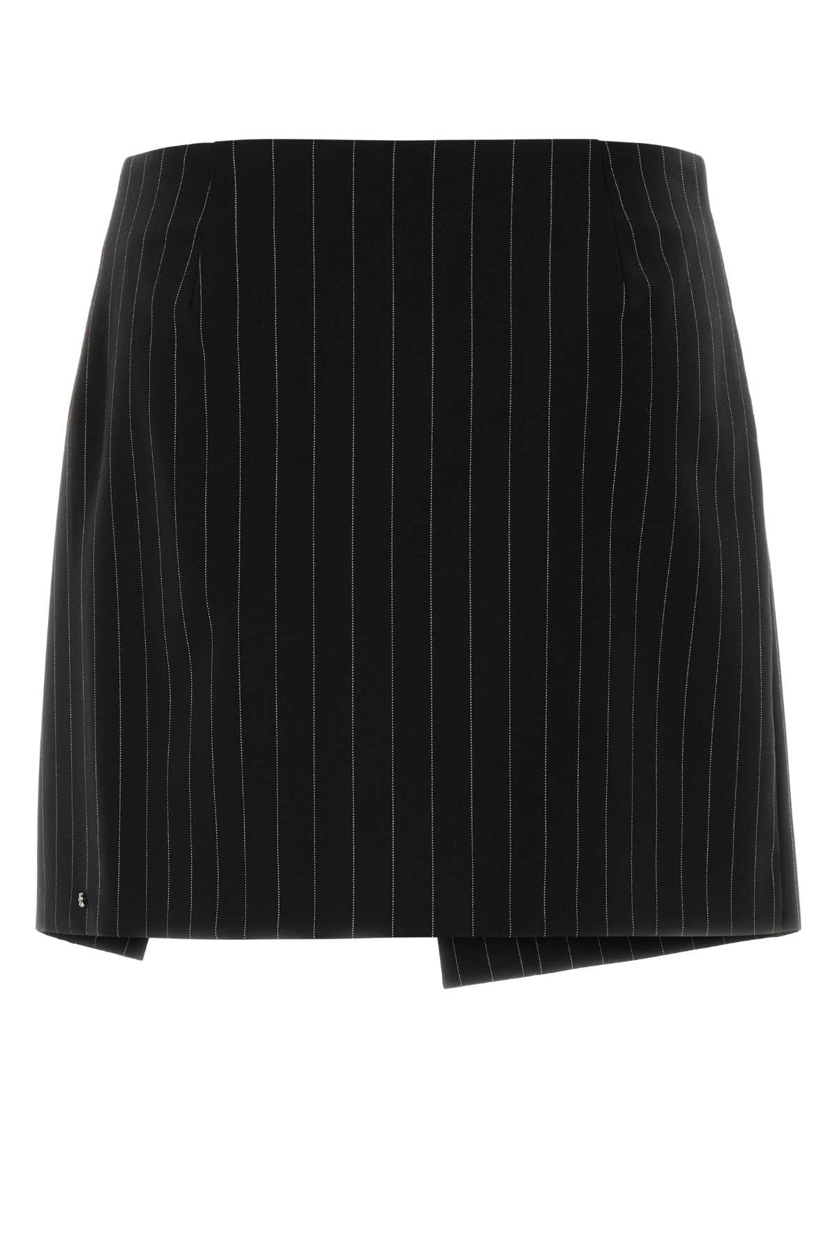 Sportmax Women Embroidered Stretch Wool Blend Fatti Mini Skirt SPORTMAX