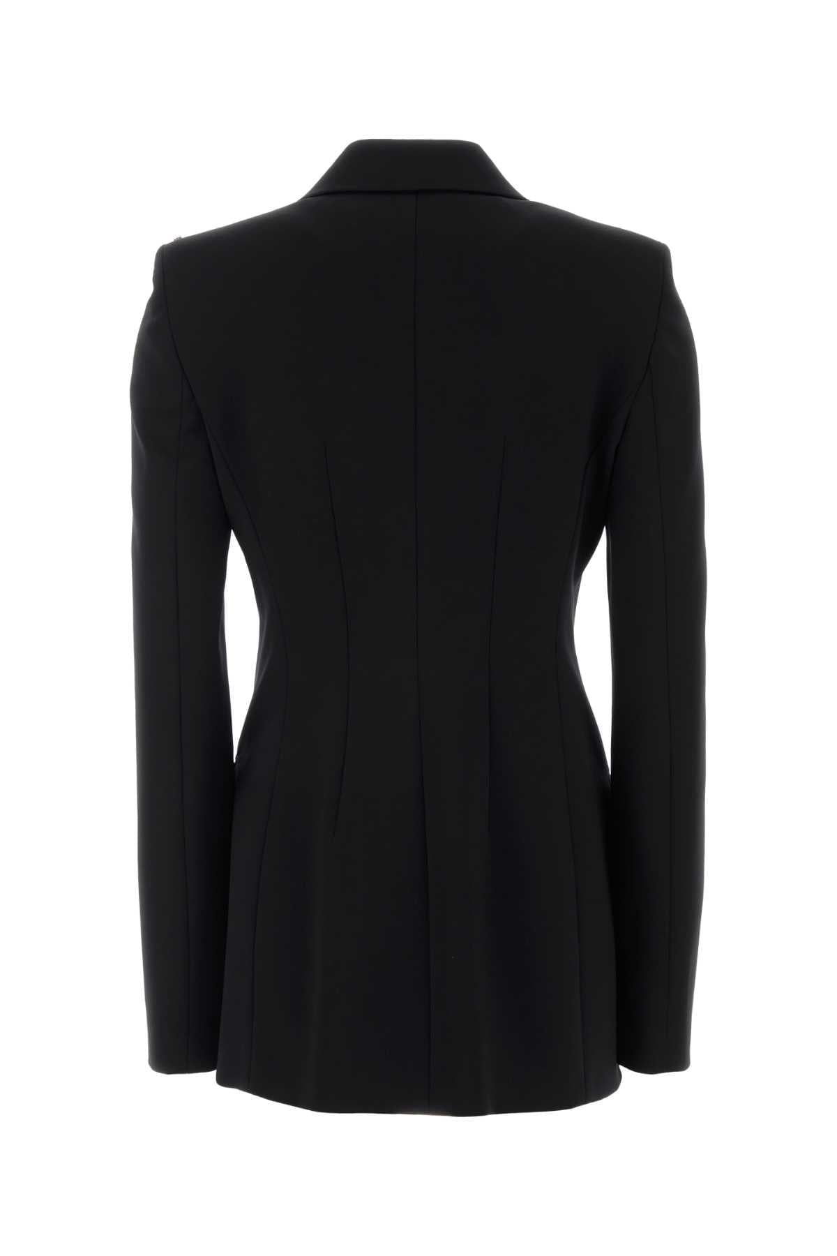 Sportmax Women Black Stretch Jersey Arco Blazer SPORTMAX