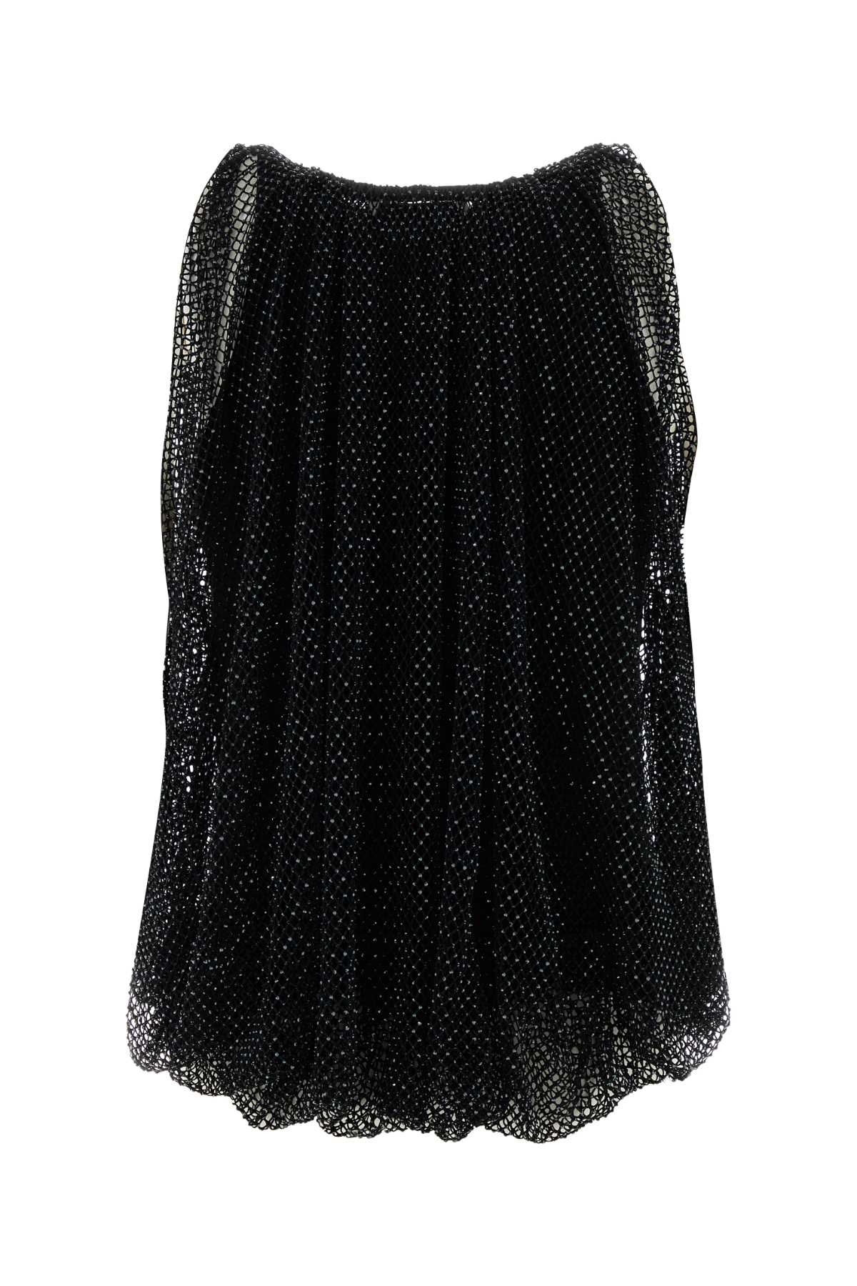 Sportmax Women Black Mesh Nodo Top SPORTMAX