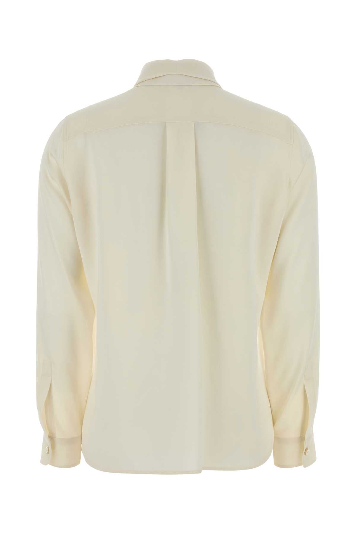 Max Mara Women Ivory Crepe Colmo Shirt MAX MARA