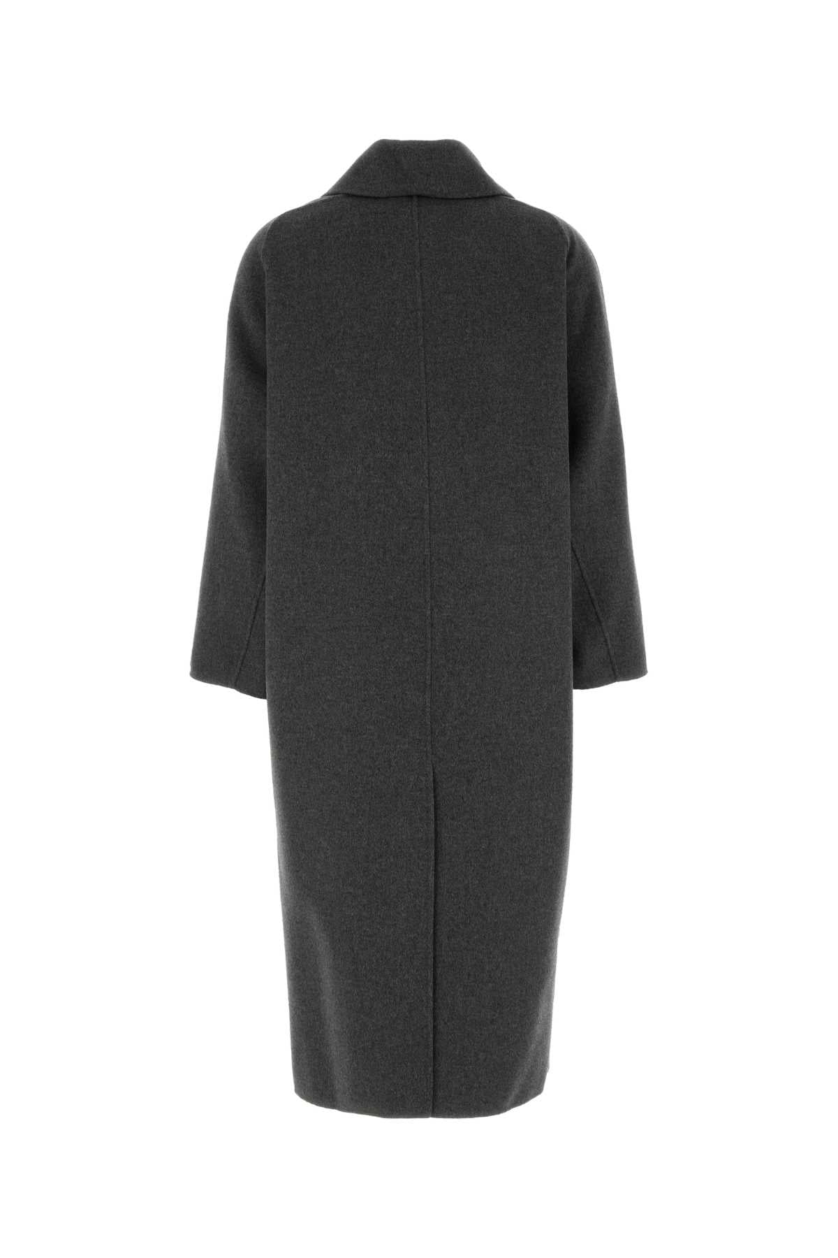 S Maxmara Women Dark Grey Wool Alice Coat S MAX MARA