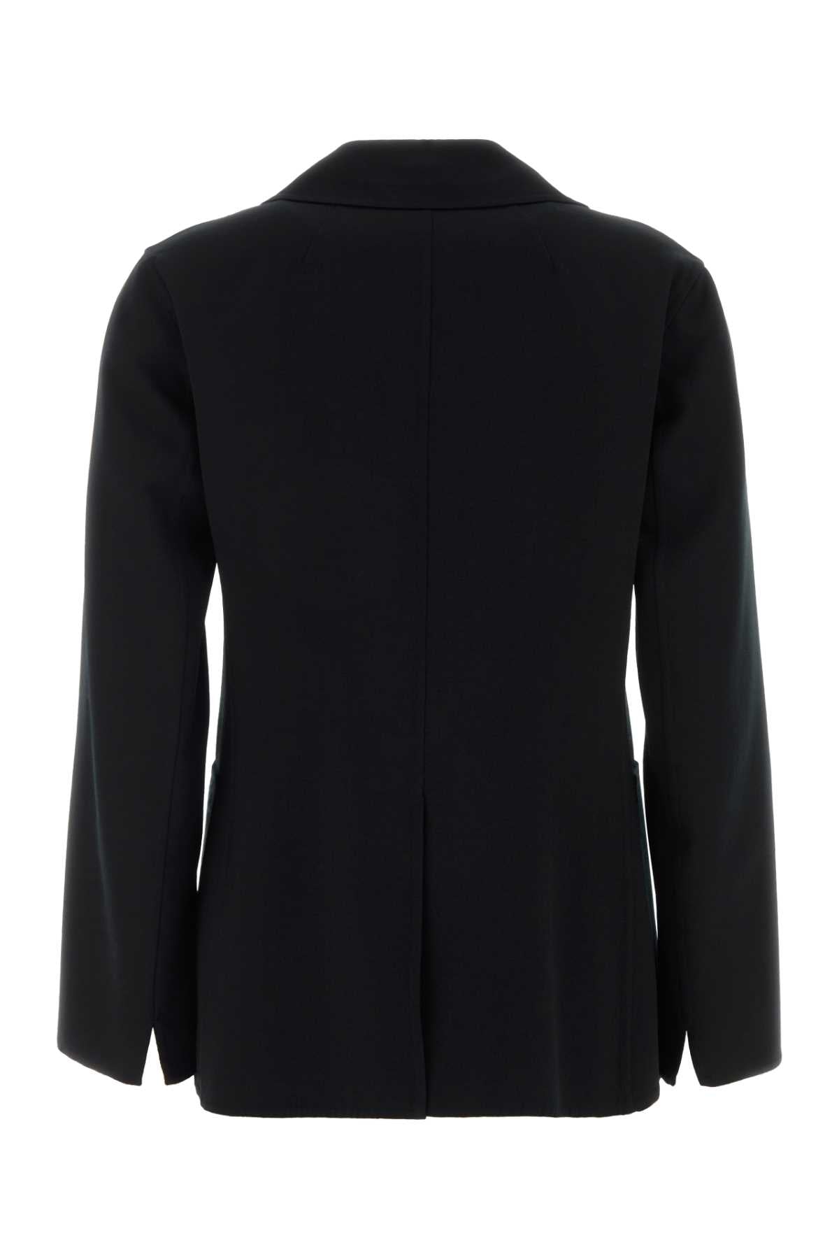 S Maxmara Women Black Stretch Wool Fiore Blazer S MAX MARA
