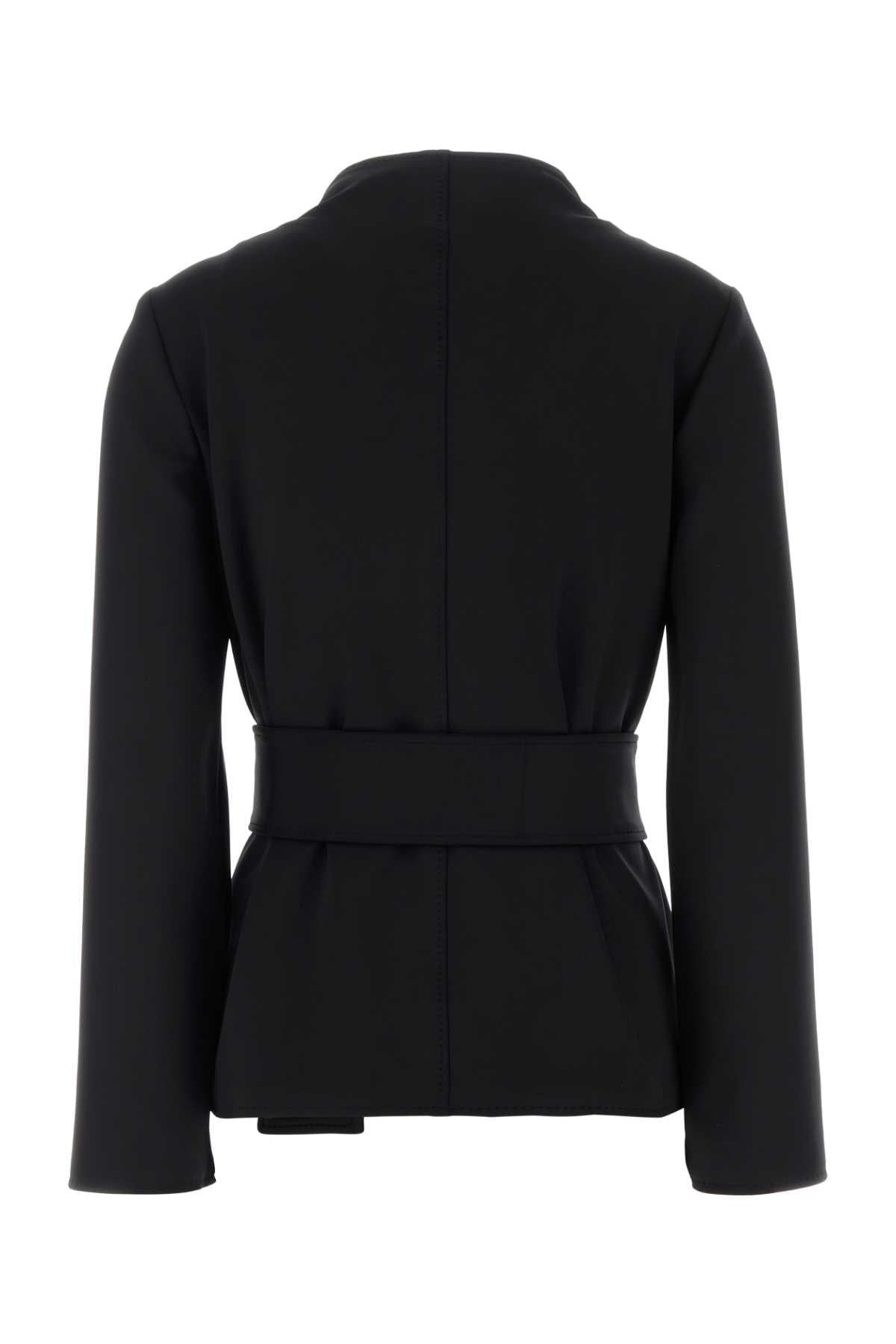 Max Mara Women Black Stretch Nylon Talamo Blazer MAX MARA