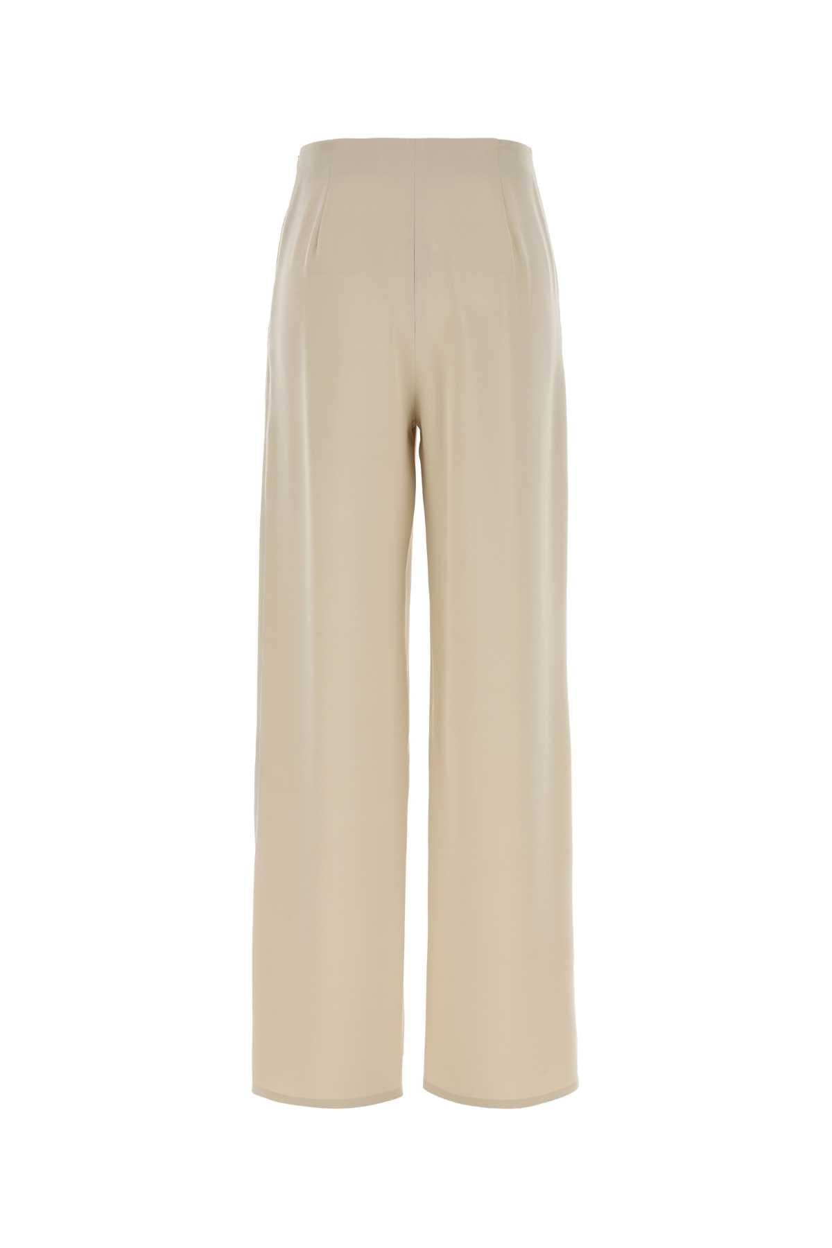 Max Mara Women Sand Stretch Satin Palude Palazzo Pant MAX MARA