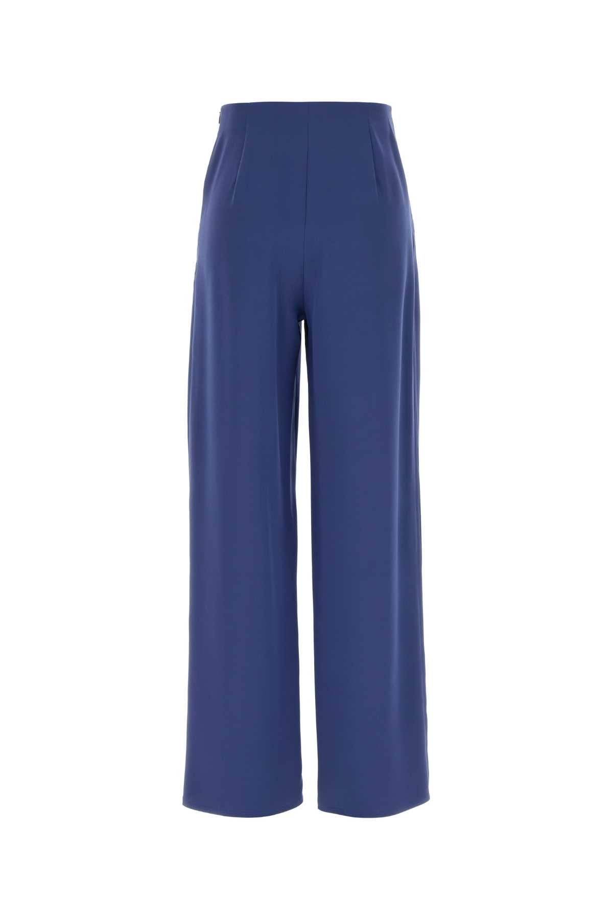 Max Mara Women Blue Stretch Satin Palude Palazzo Pant MAX MARA