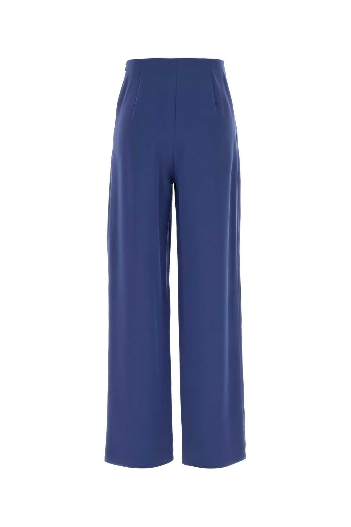 Max Mara Women Blue Stretch Satin Palude Palazzo Pant MAX MARA