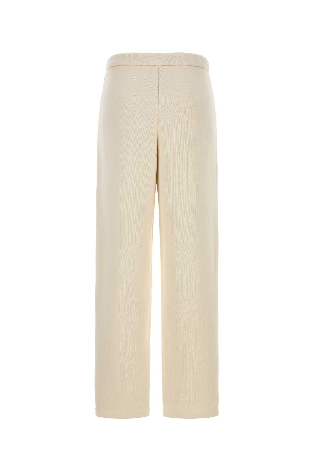 Max Mara Women Ivory Cotton Blend Wide-Leg Dente Pant MAX MARA