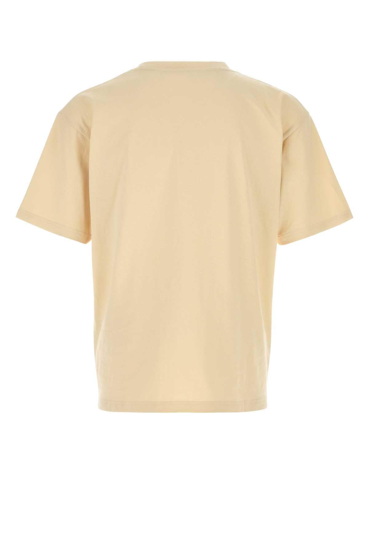 Valentino Garavani Men Beige Cotton T-Shirt VALENTINO GARAVANI
