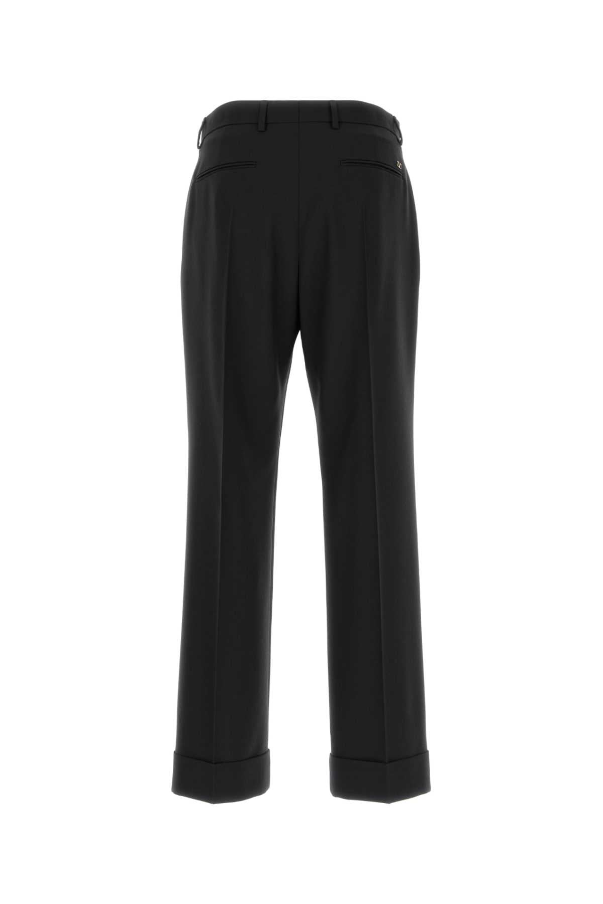 Valentino Garavani Men Black Wool Pant VALENTINO GARAVANI