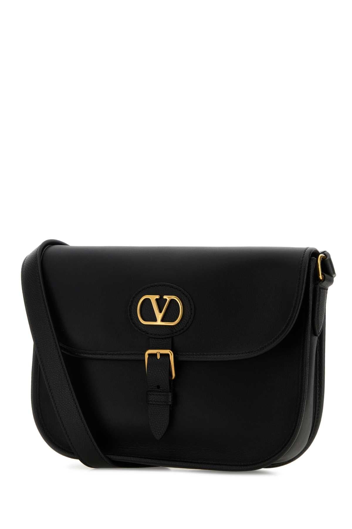 Valentino Garavani Men Black Leather Antibes Crossbody Bag