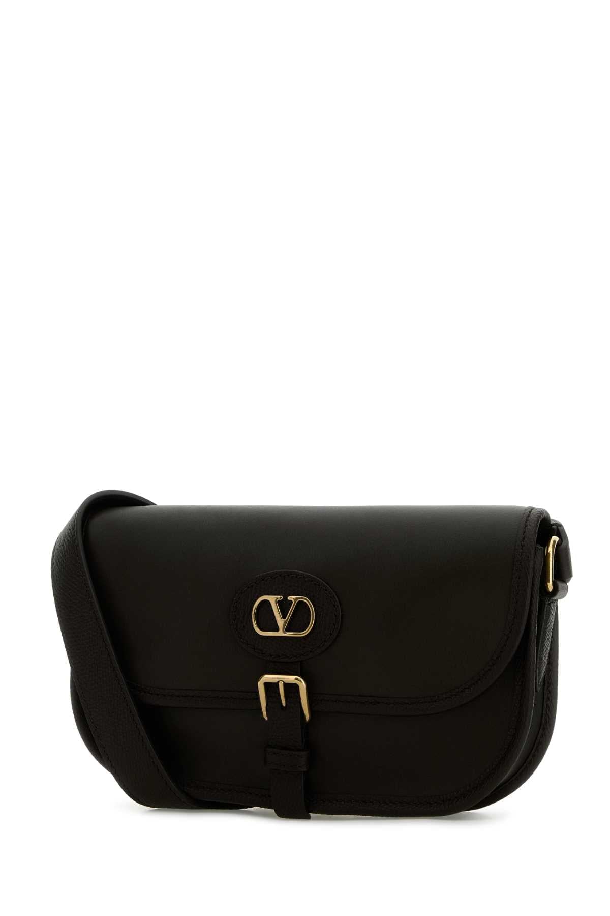 Valentino Garavani Men Black Leather Antibes Crossbody Bag