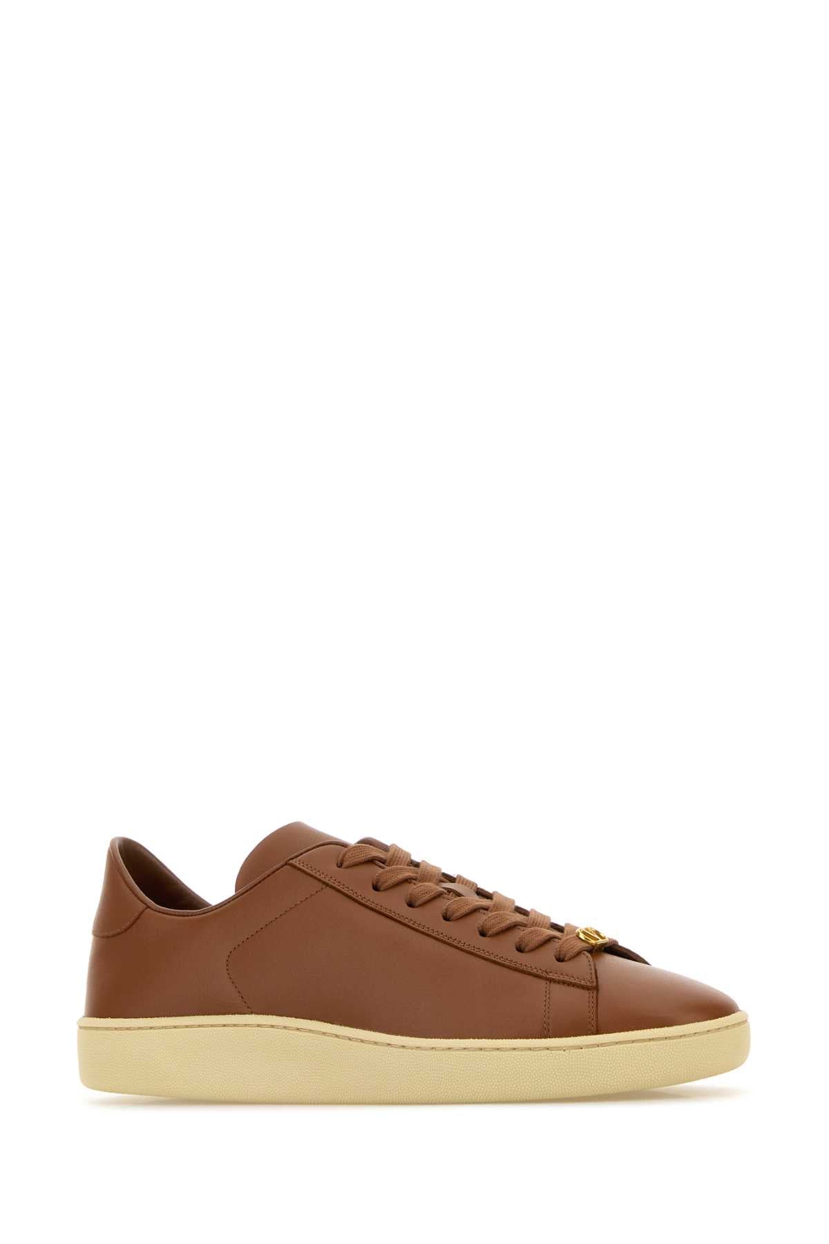 Valentino Garavani Men Caramel Leather Royco Sneakers VALENTINO GARAVANI