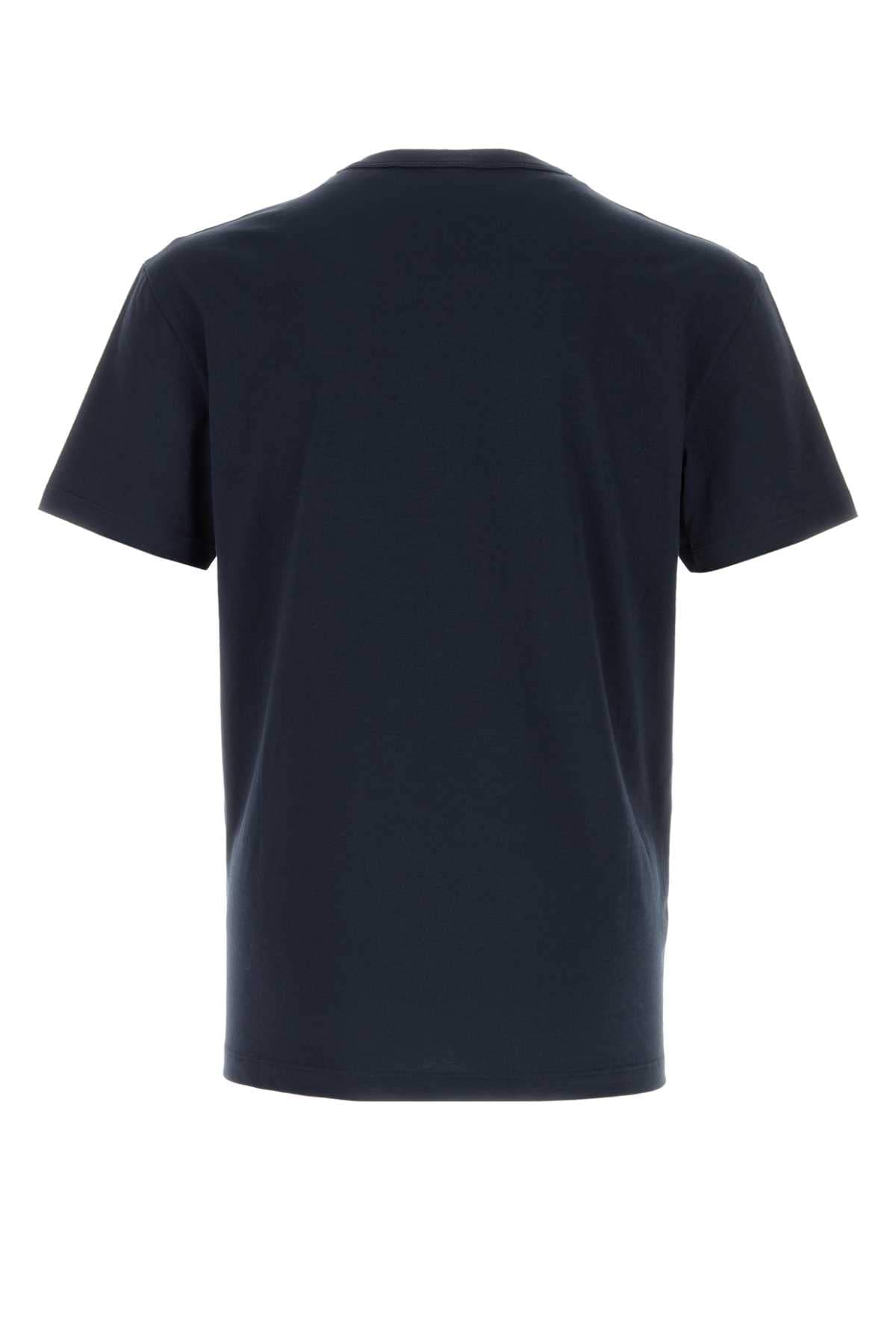 Valentino Garavani Men Navy Blue Cotton T-Shirt VALENTINO GARAVANI