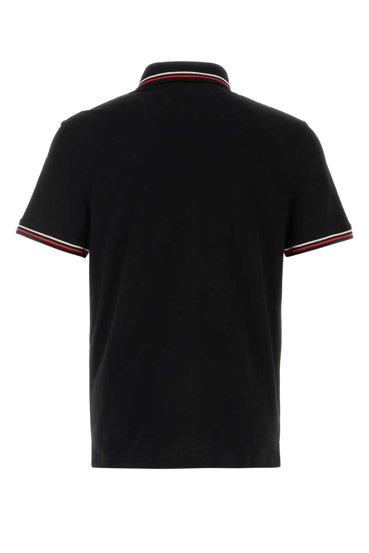 Valentino Garavani Men Black Cotton Polo Shirt VALENTINO GARAVANI