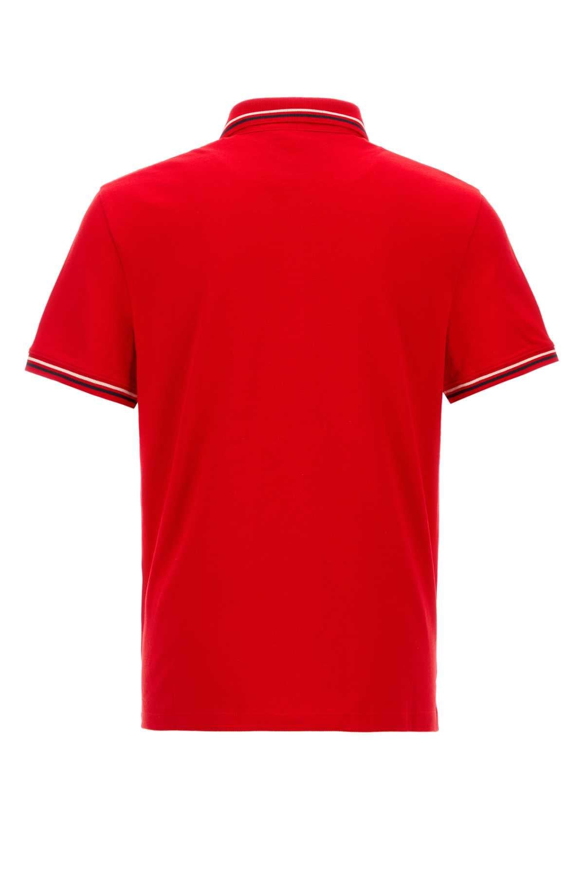 Valentino Garavani Men Red Cotton Polo Shirt VALENTINO GARAVANI