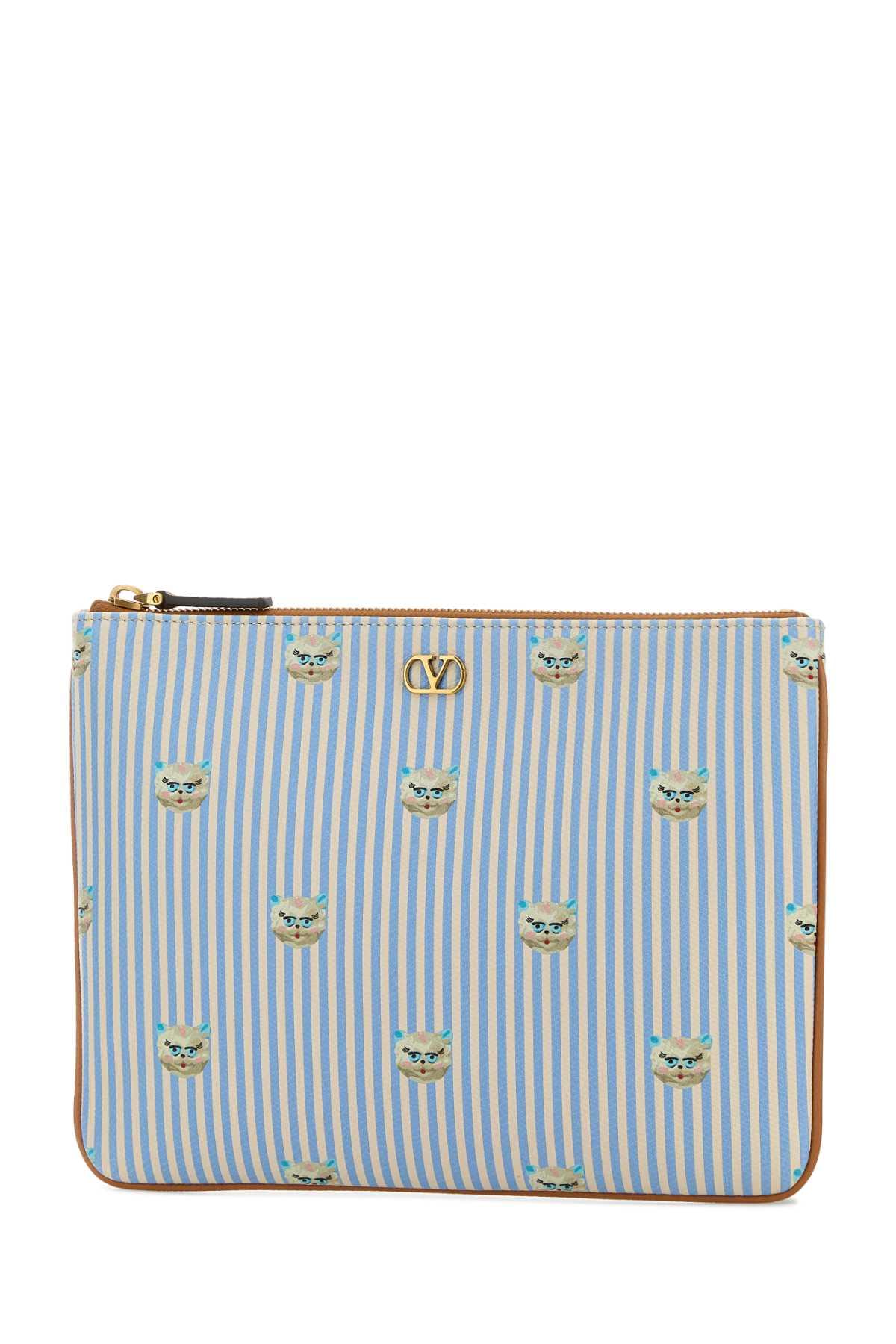 Valentino Garavani Men Printed Leather Pouch VALENTINO GARAVANI