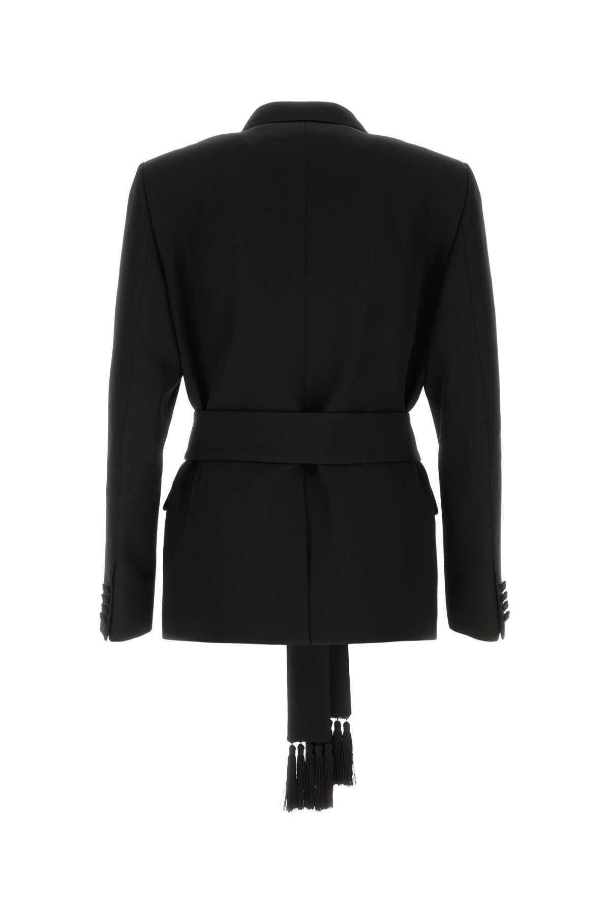 Valentino Garavani Men Black Wool Blazer VALENTINO GARAVANI
