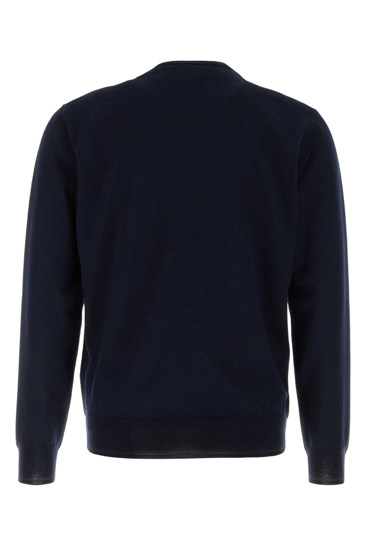 Valentino Garavani Men Midnight Blue Wool Sweater VALENTINO GARAVANI