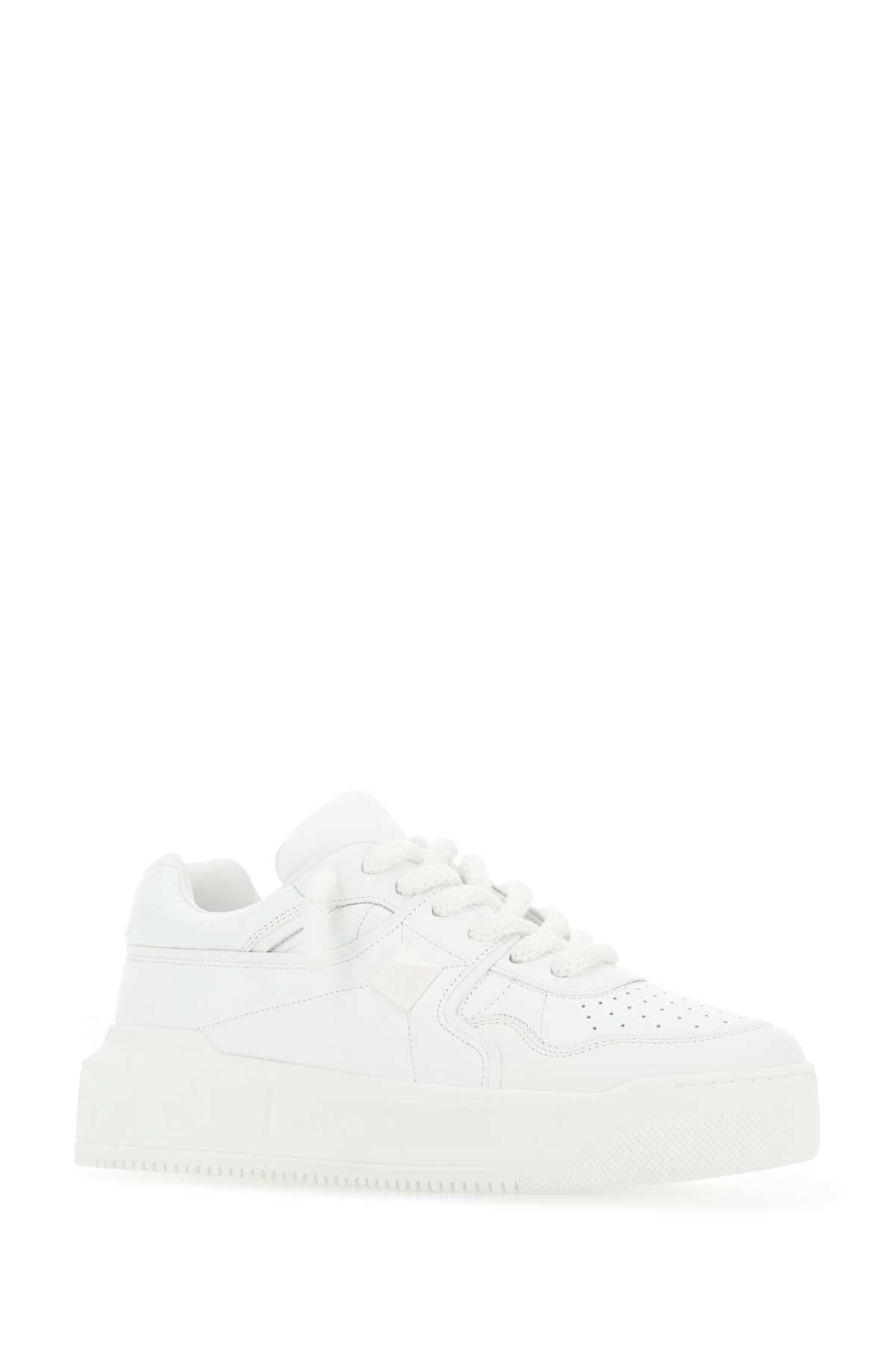 Valentino Garavani Men White Nappa Leather One Stud Xl Sneakers VALENTINO GARAVANI
