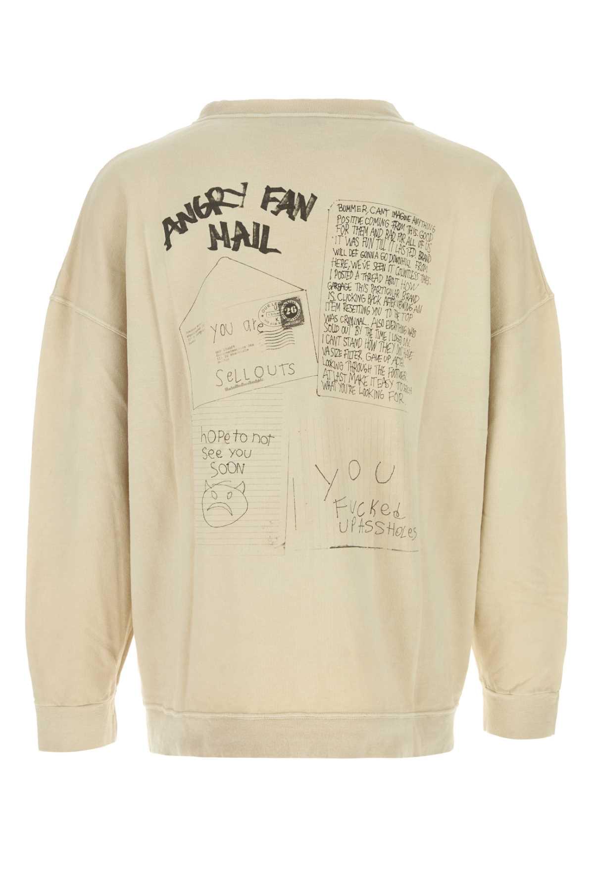 Our Legacy Men Sand Cotton Blend Sweatshirt OUR LEGACY