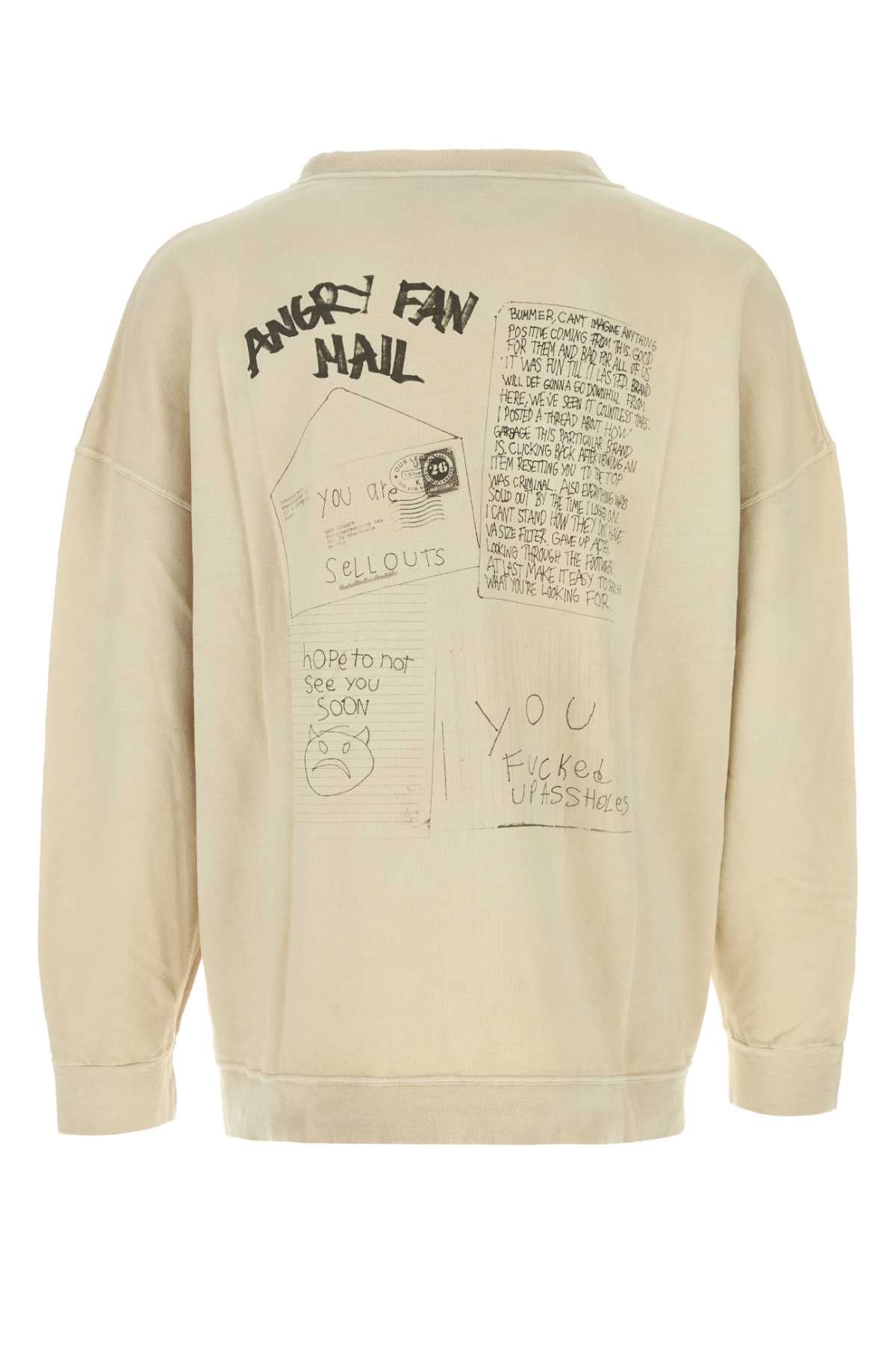 Our Legacy Men Sand Cotton Blend Sweatshirt OUR LEGACY