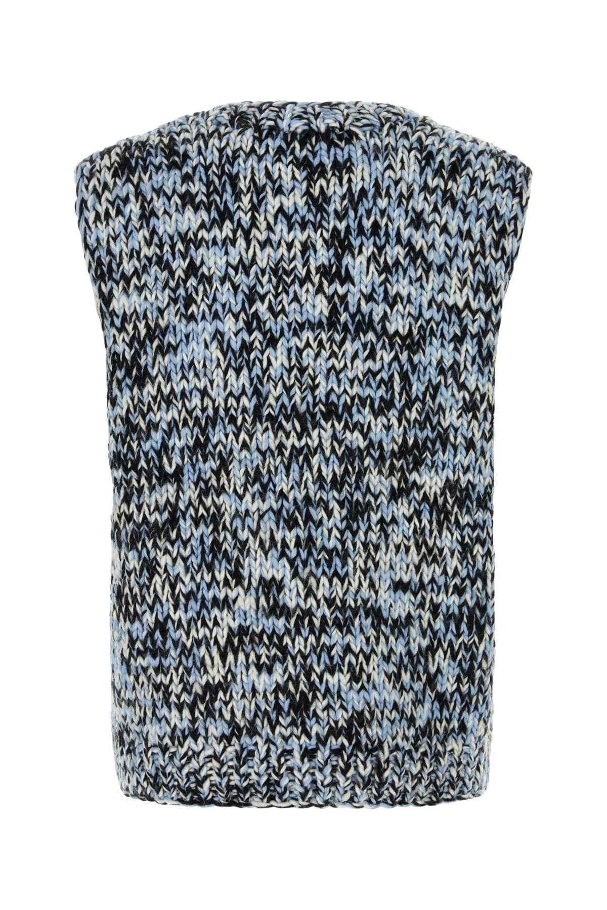 Ganni Women Multicolor Wool Oversize Vest GANNI
