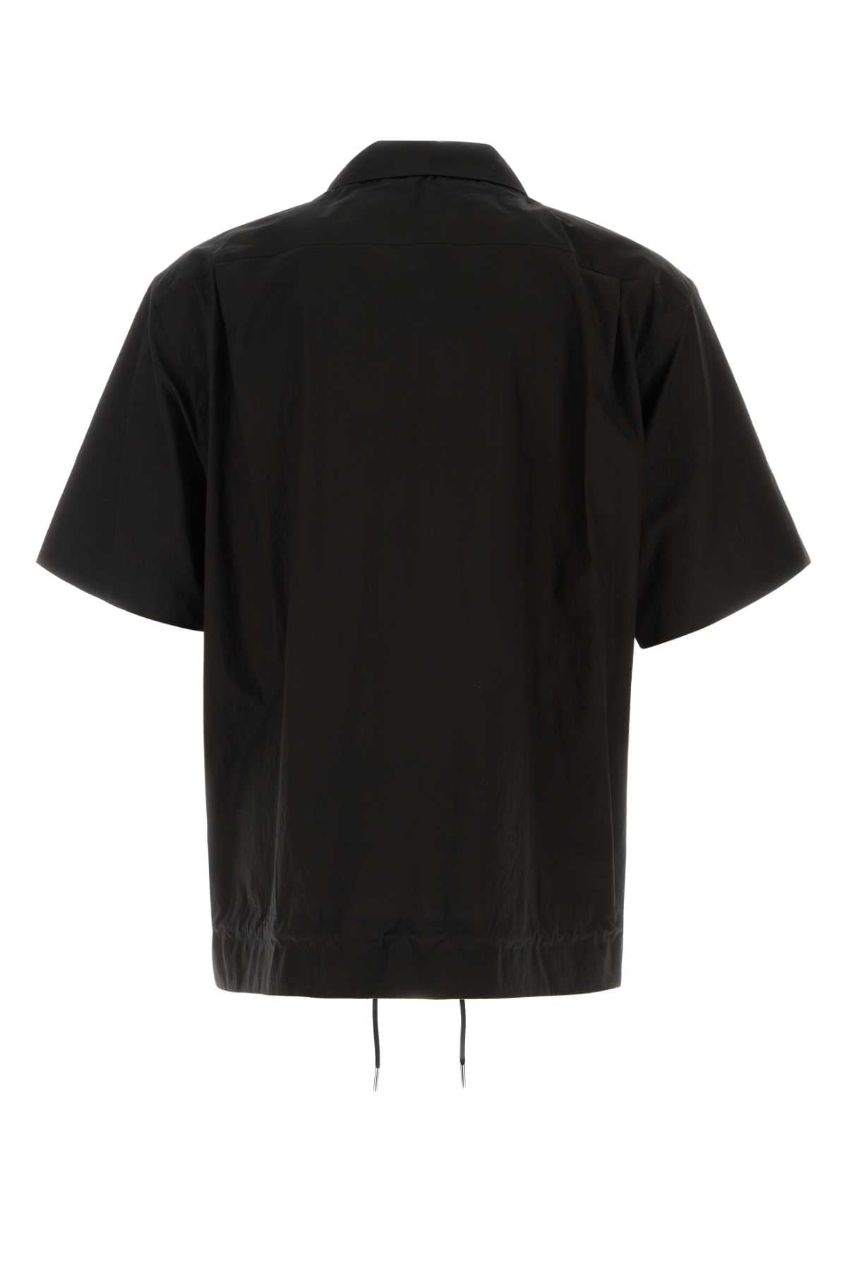 Sacai Men Black Poplin Oversize Shirt SACAI