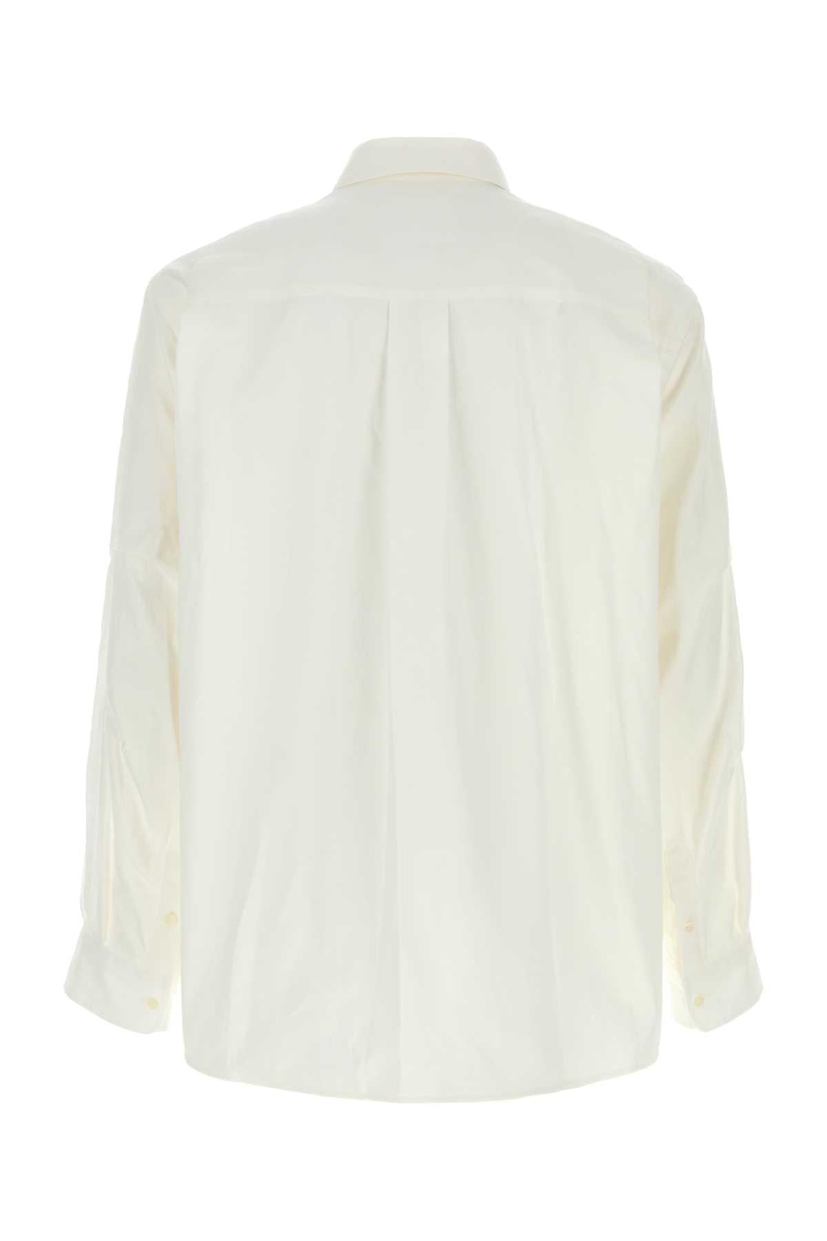 Sacai Men White Poplin And Oxford Shirt SACAI