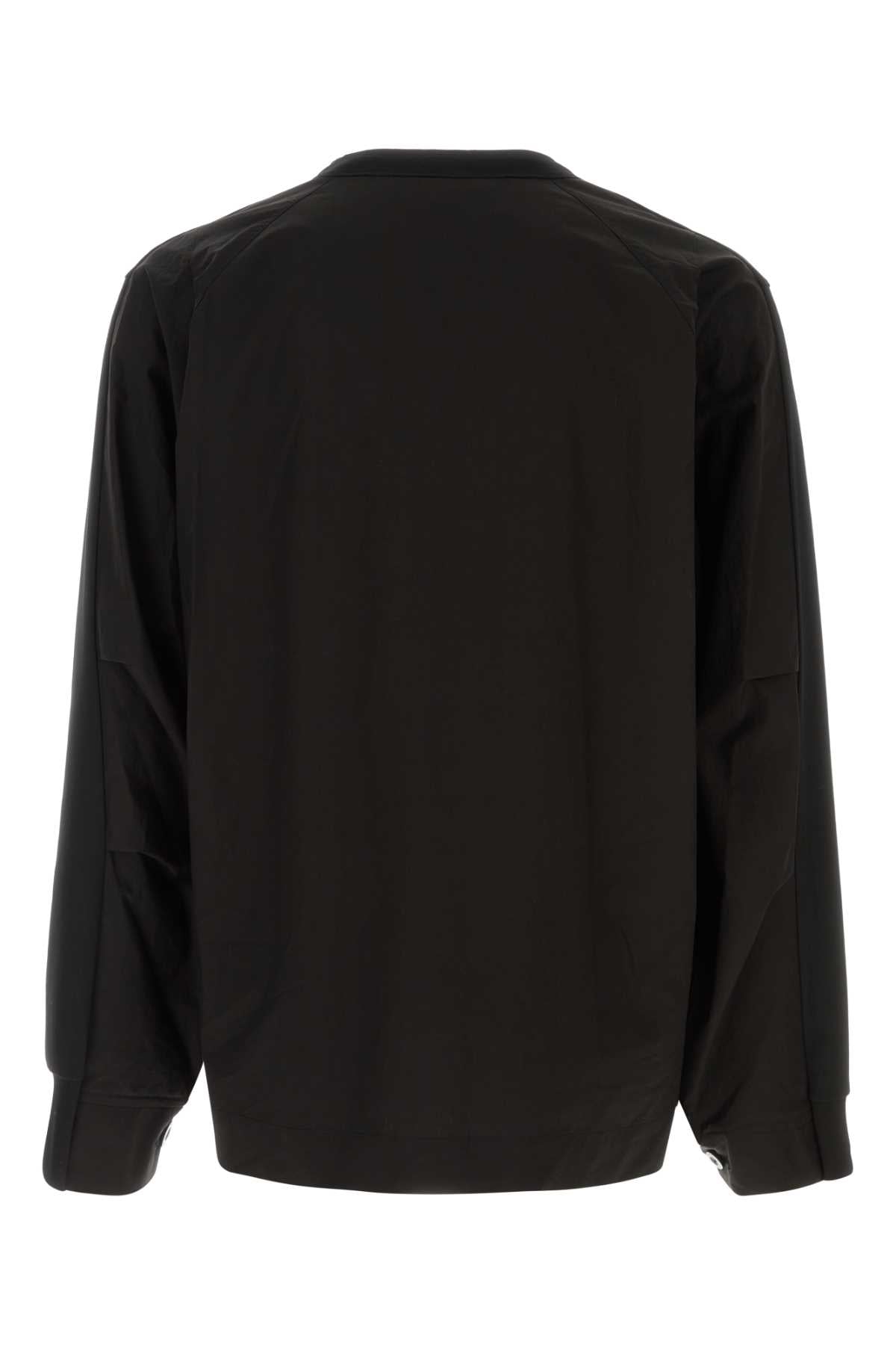 Sacai Men Black Jersey And Poplin Oversize T-Shirt SACAI
